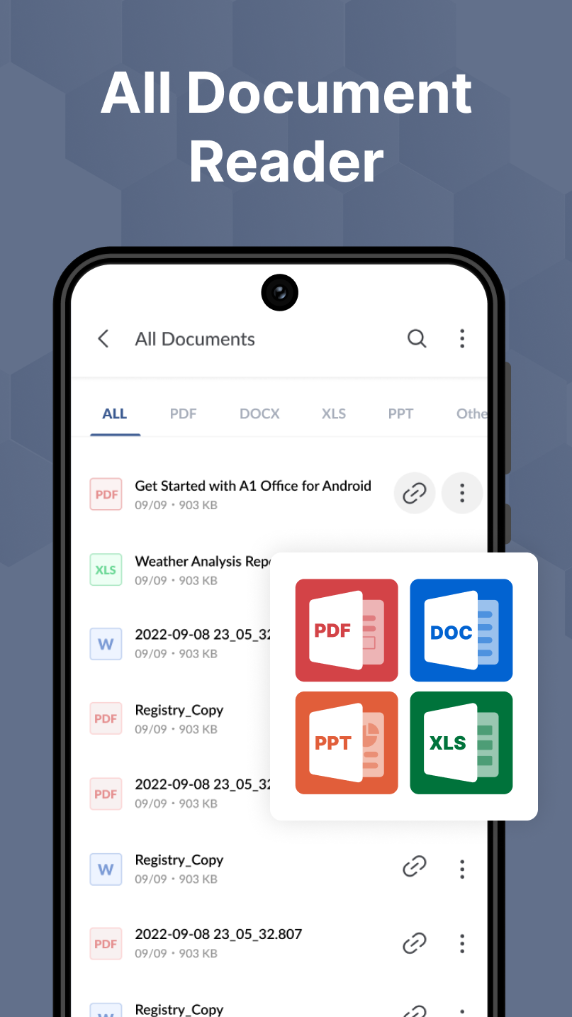 اسکرین شات 2 برنامه Word, PDF, XLS, PPT: A1 Office