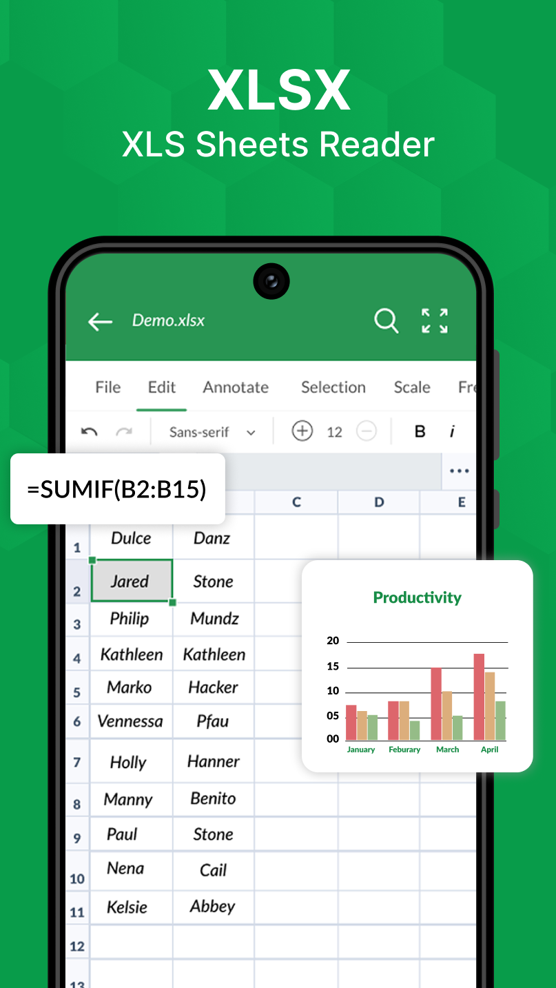 اسکرین شات 5 برنامه Word, PDF, XLS, PPT: A1 Office