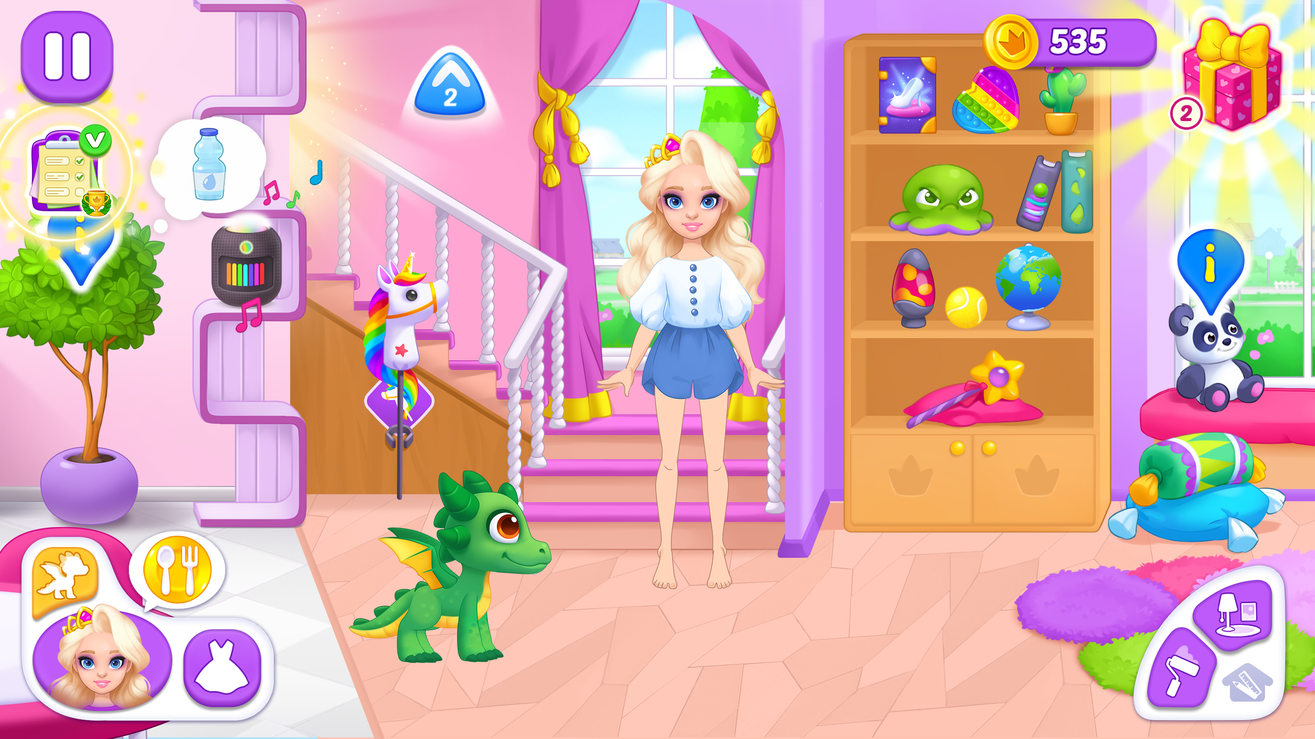 اسکرین شات 7 بازی Princess girl paper House game