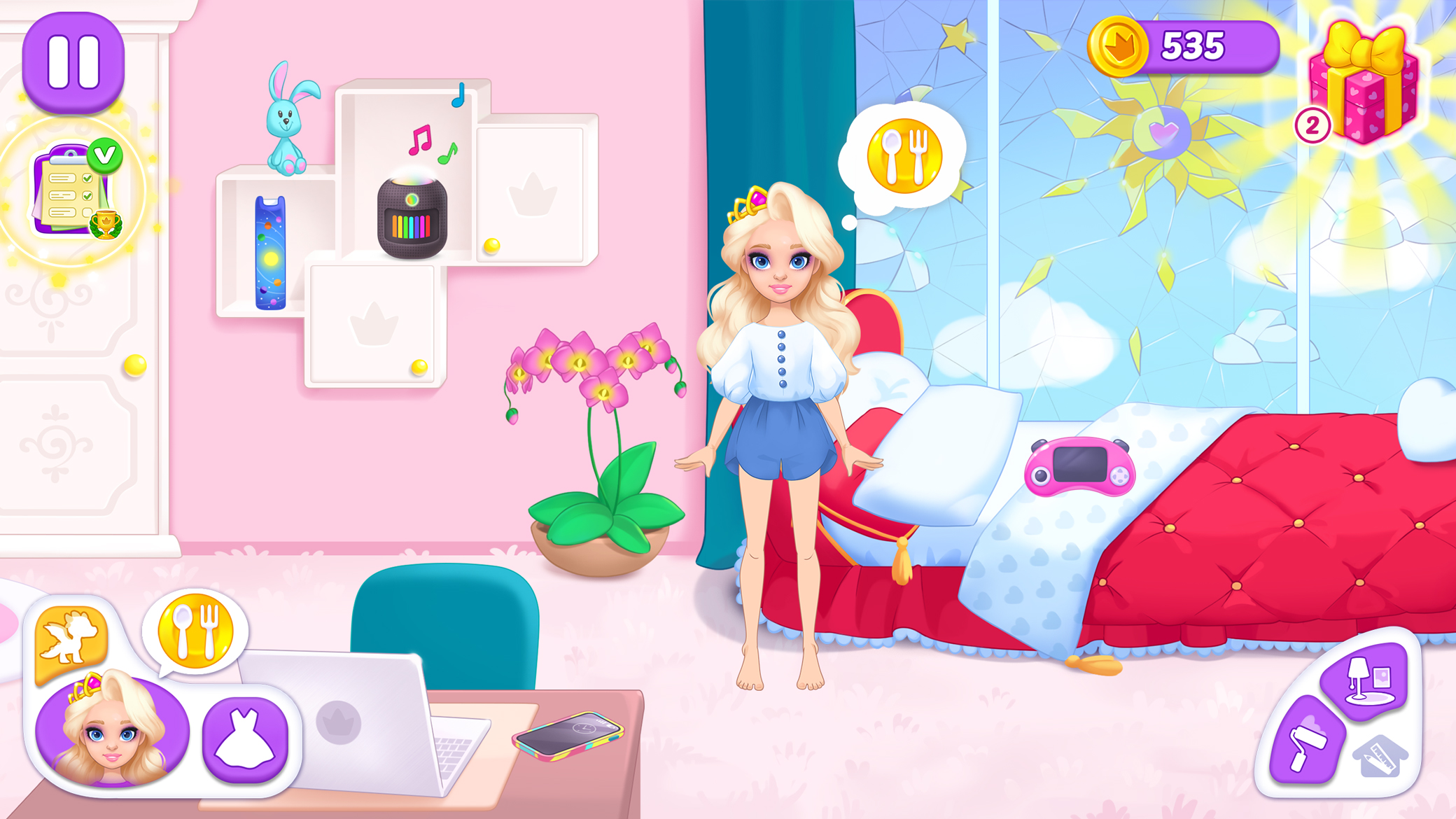 اسکرین شات 8 بازی Princess girl paper House game
