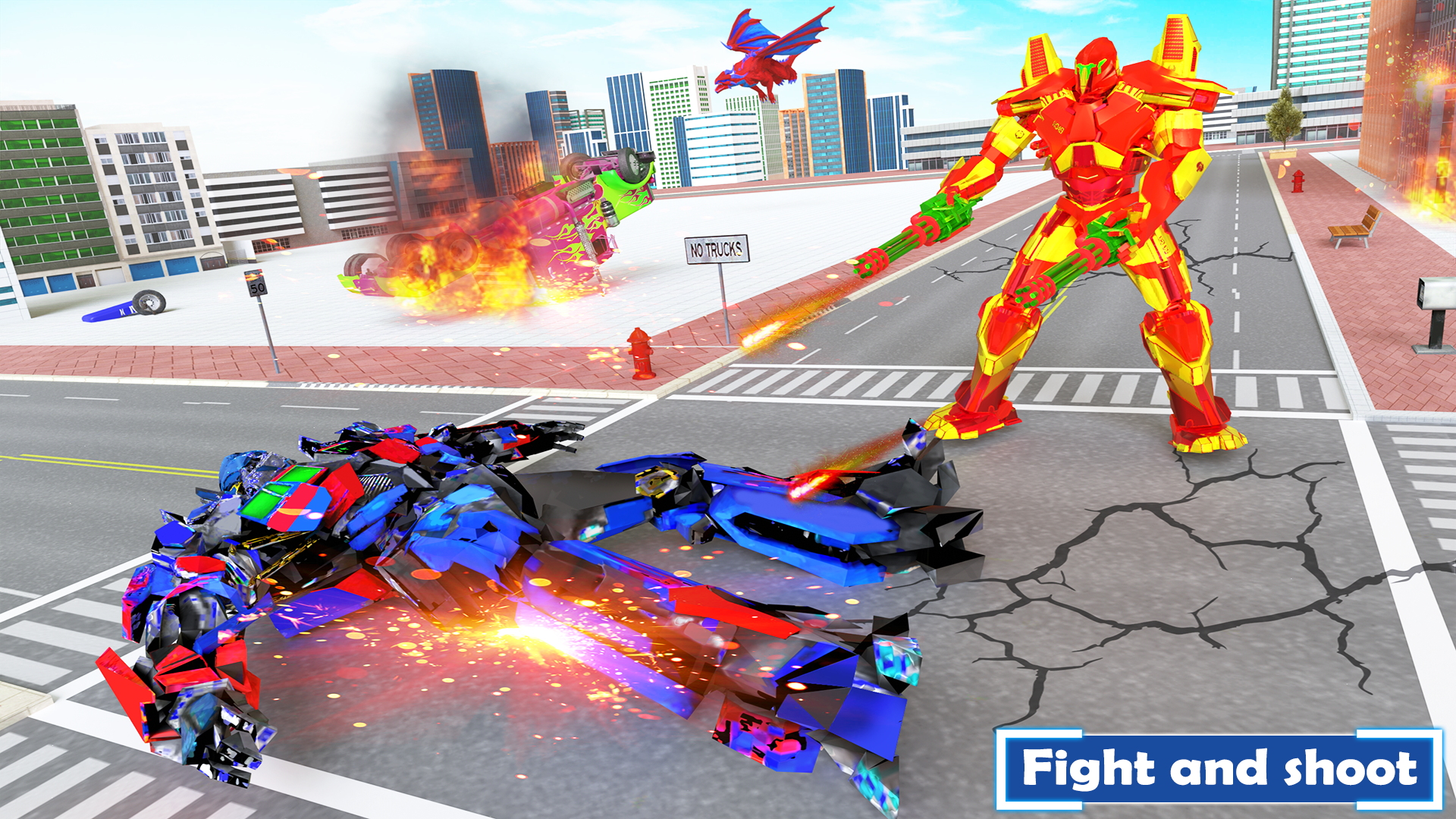 اسکرین شات 5 بازی Limo Robot Game:Robot Car Game