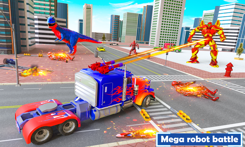 اسکرین شات 3 بازی Limo Robot Game:Robot Car Game