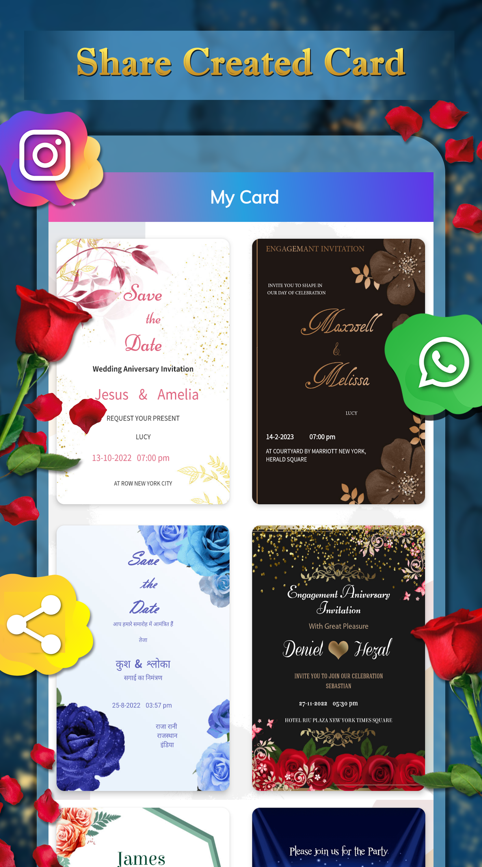 اسکرین شات 8 برنامه Invitation Card Maker - RSVP