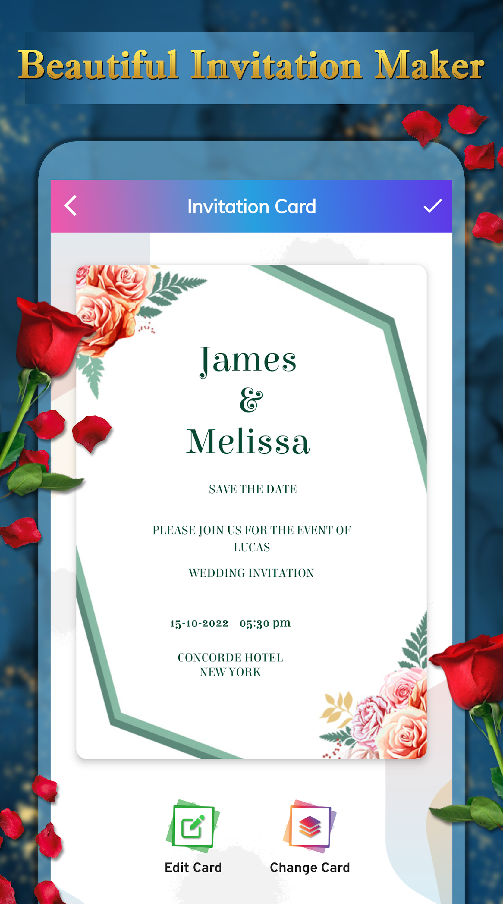 اسکرین شات 4 برنامه Invitation Card Maker - RSVP
