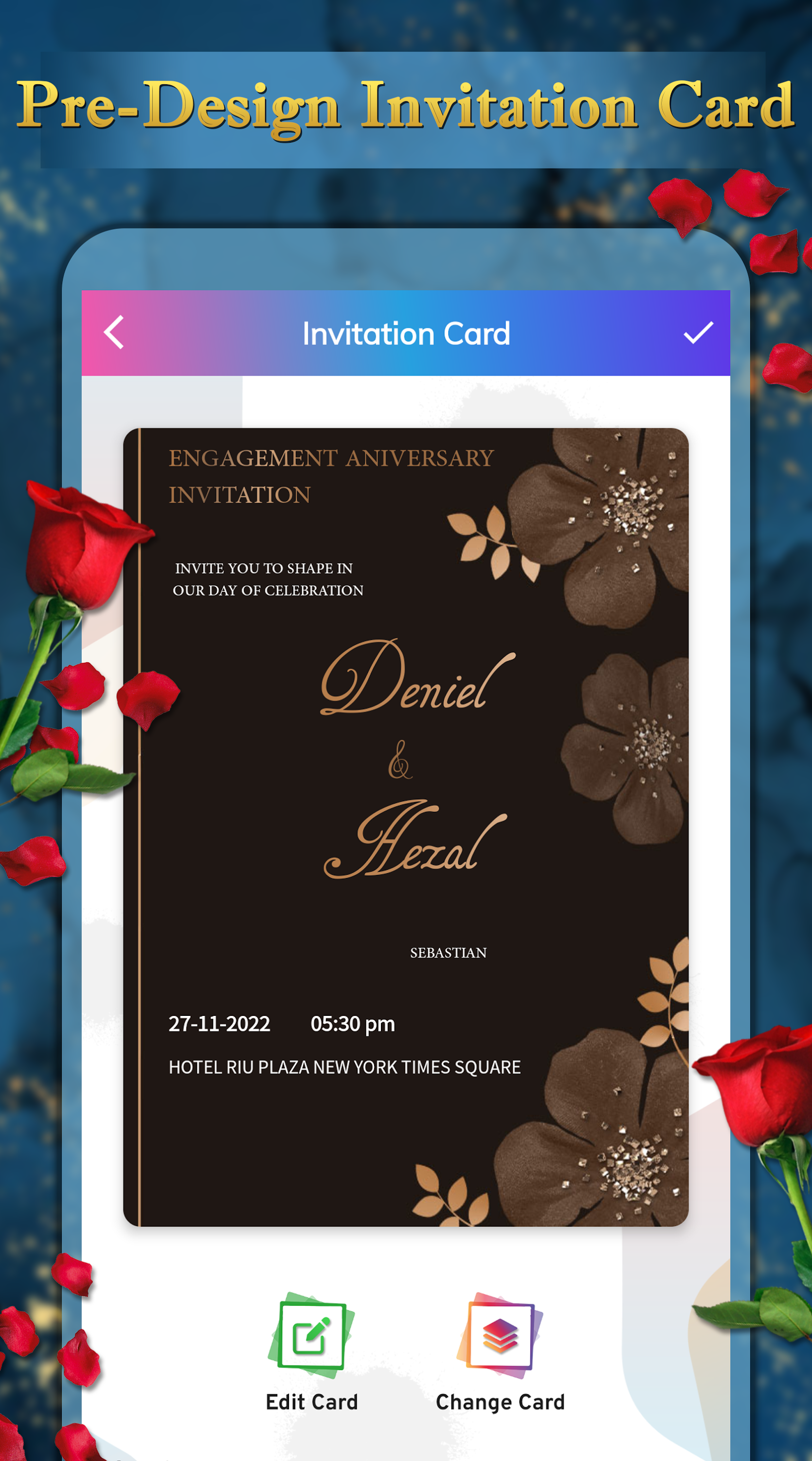 اسکرین شات 5 برنامه Invitation Card Maker - RSVP