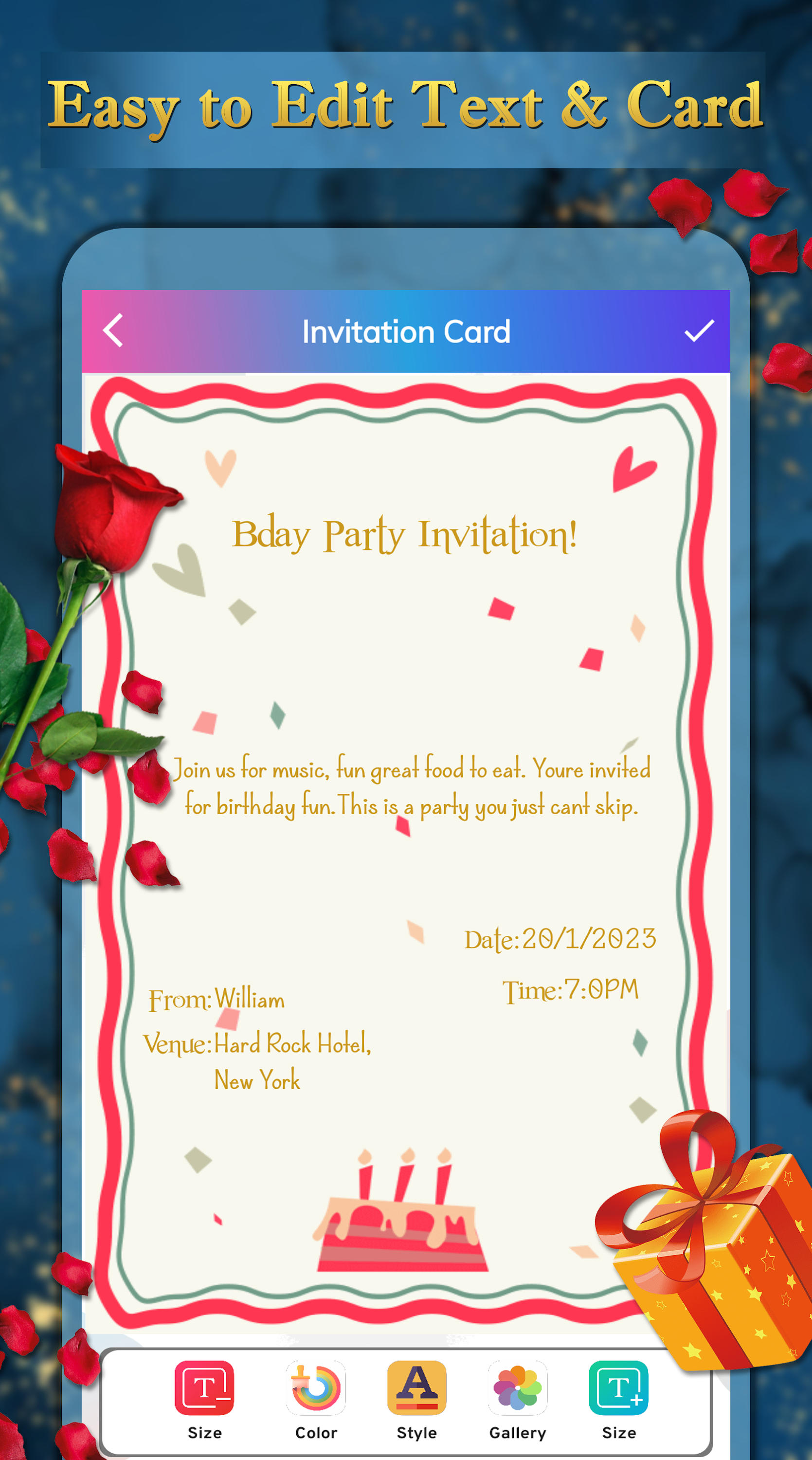 اسکرین شات 6 برنامه Invitation Card Maker - RSVP