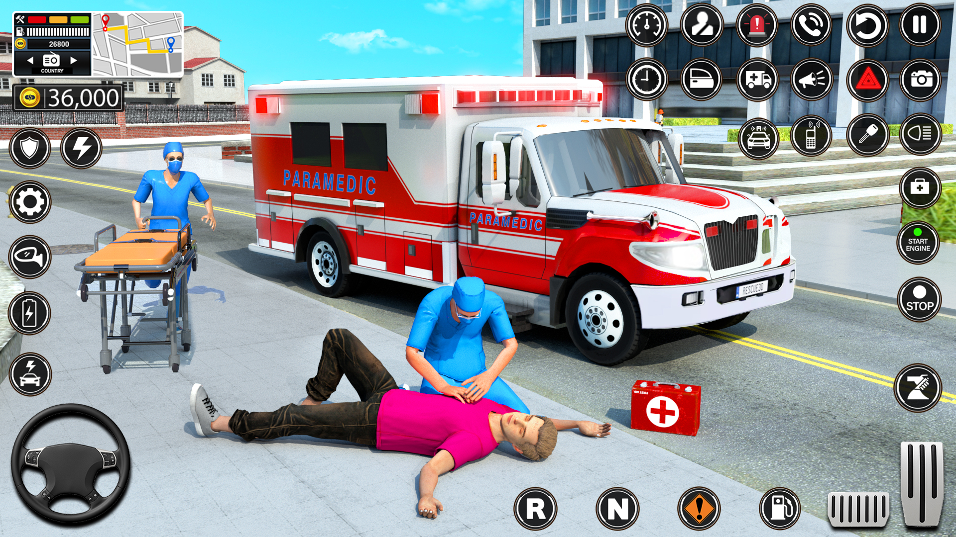 اسکرین شات 1 برنامه City Hospital Ambulance Games