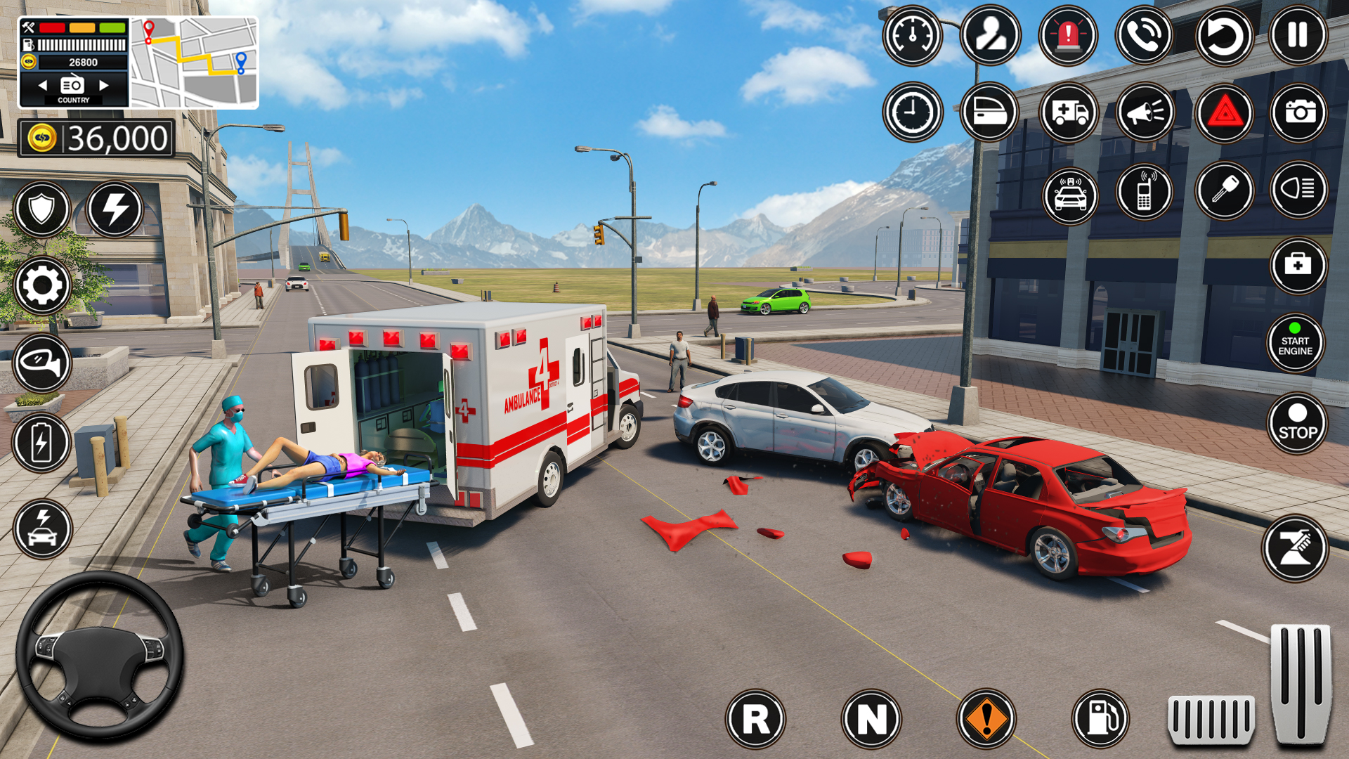 اسکرین شات 2 برنامه City Hospital Ambulance Games