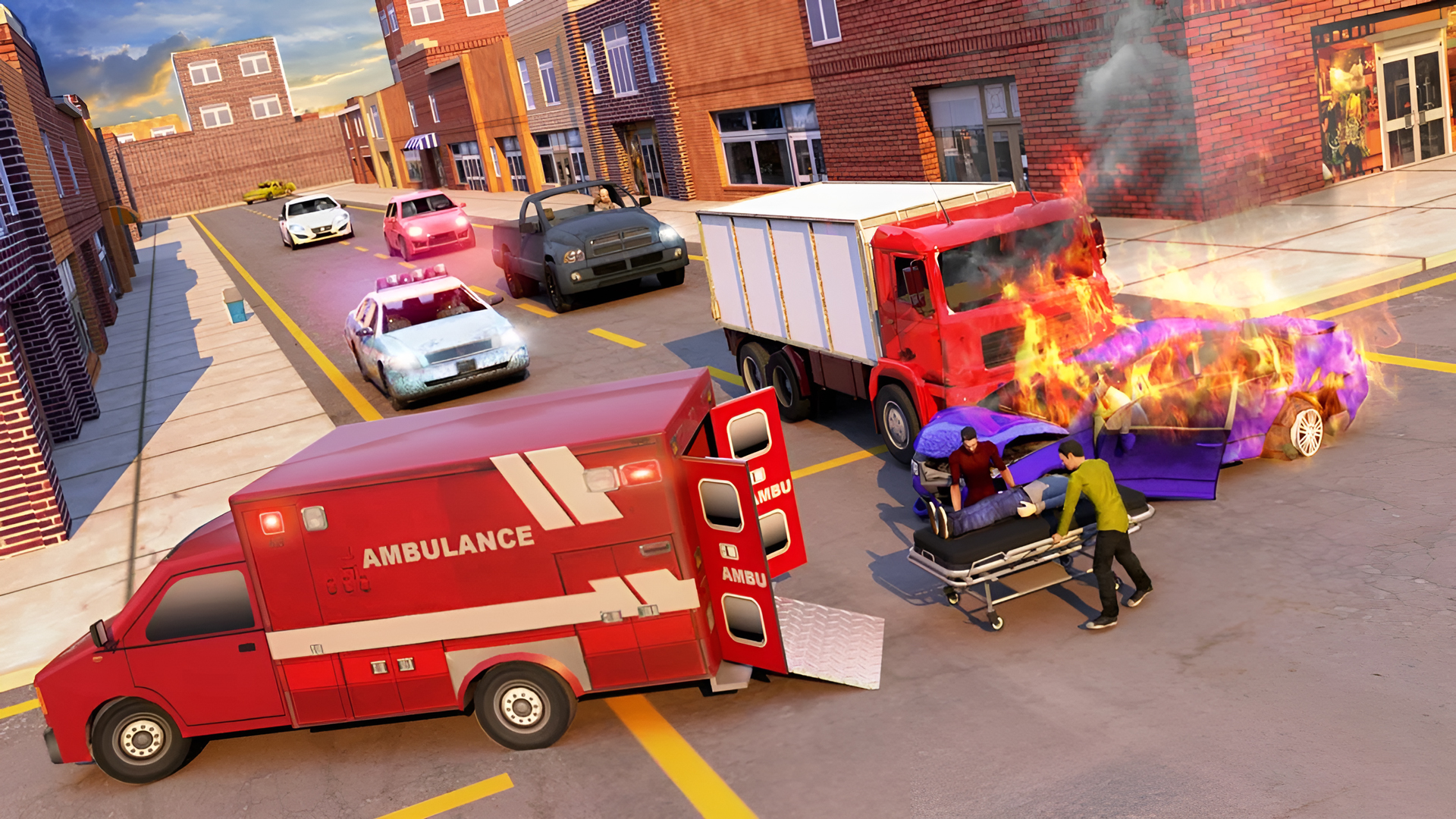 اسکرین شات 5 برنامه City Hospital Ambulance Games