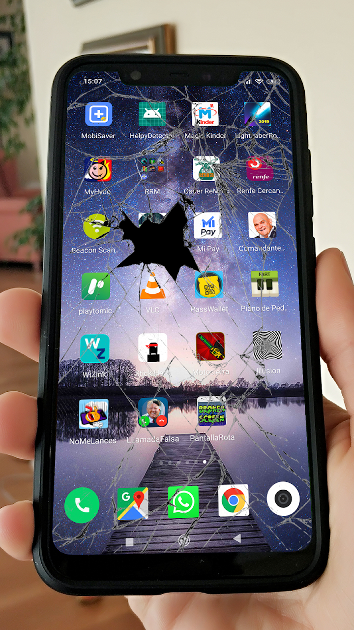 اسکرین شات 1 برنامه Broken Screen Joke (Screen Prank)