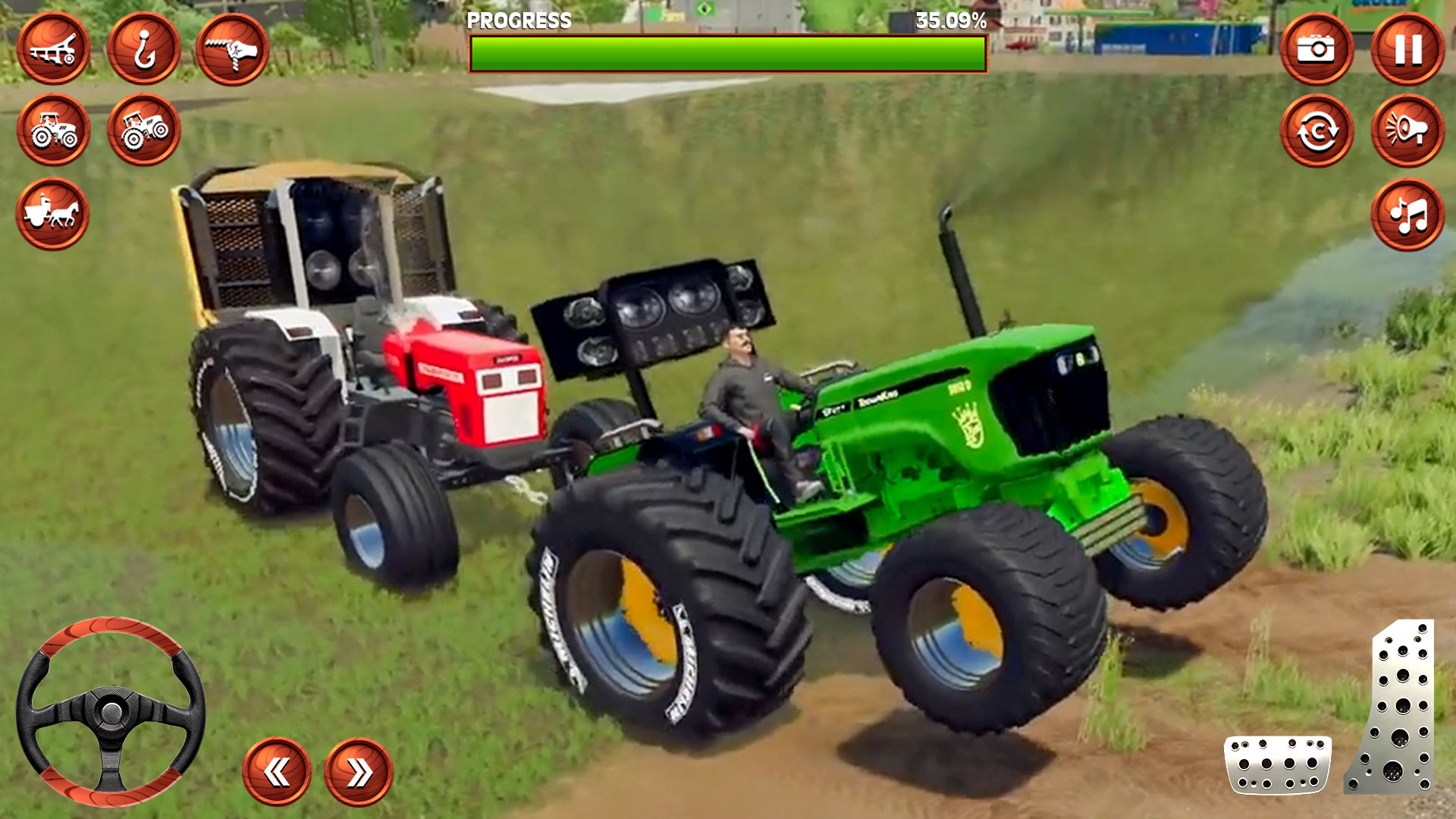 اسکرین شات 6 بازی Indian Tractor Tochan Game 3d