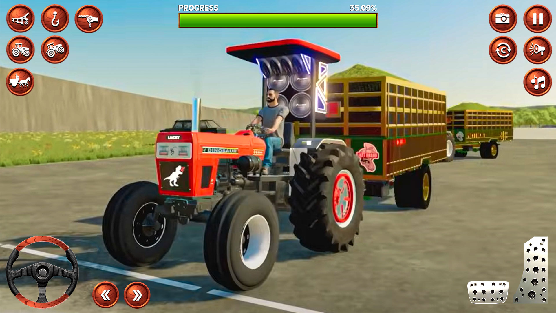 اسکرین شات 3 بازی Indian Tractor Tochan Game 3d