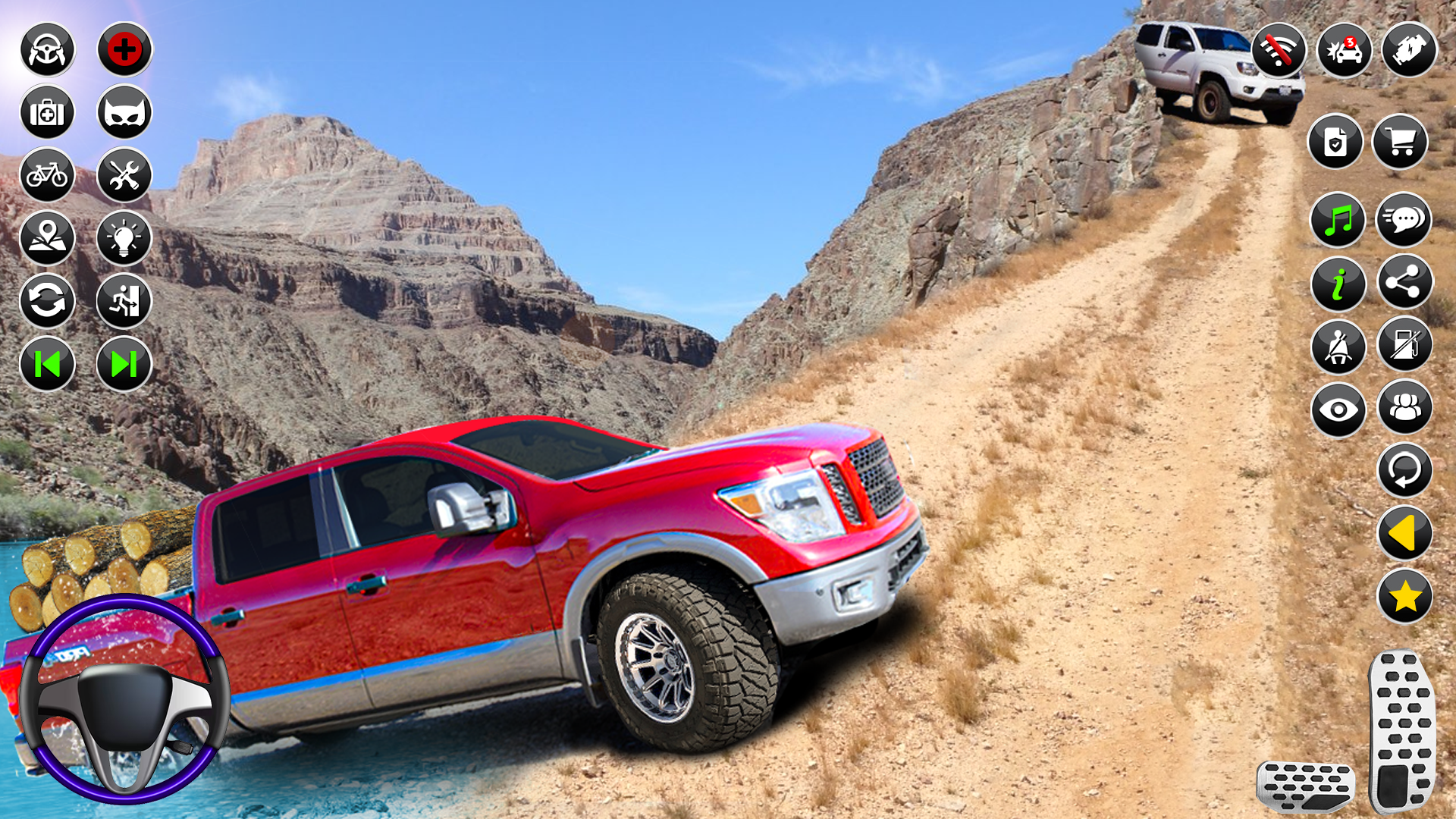 اسکرین شات 4 برنامه Offroad Pickup Cargo Truck 3D