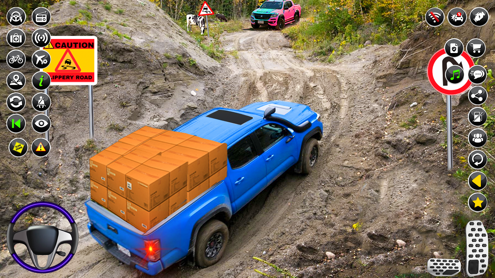 اسکرین شات 2 برنامه Offroad Pickup Cargo Truck 3D