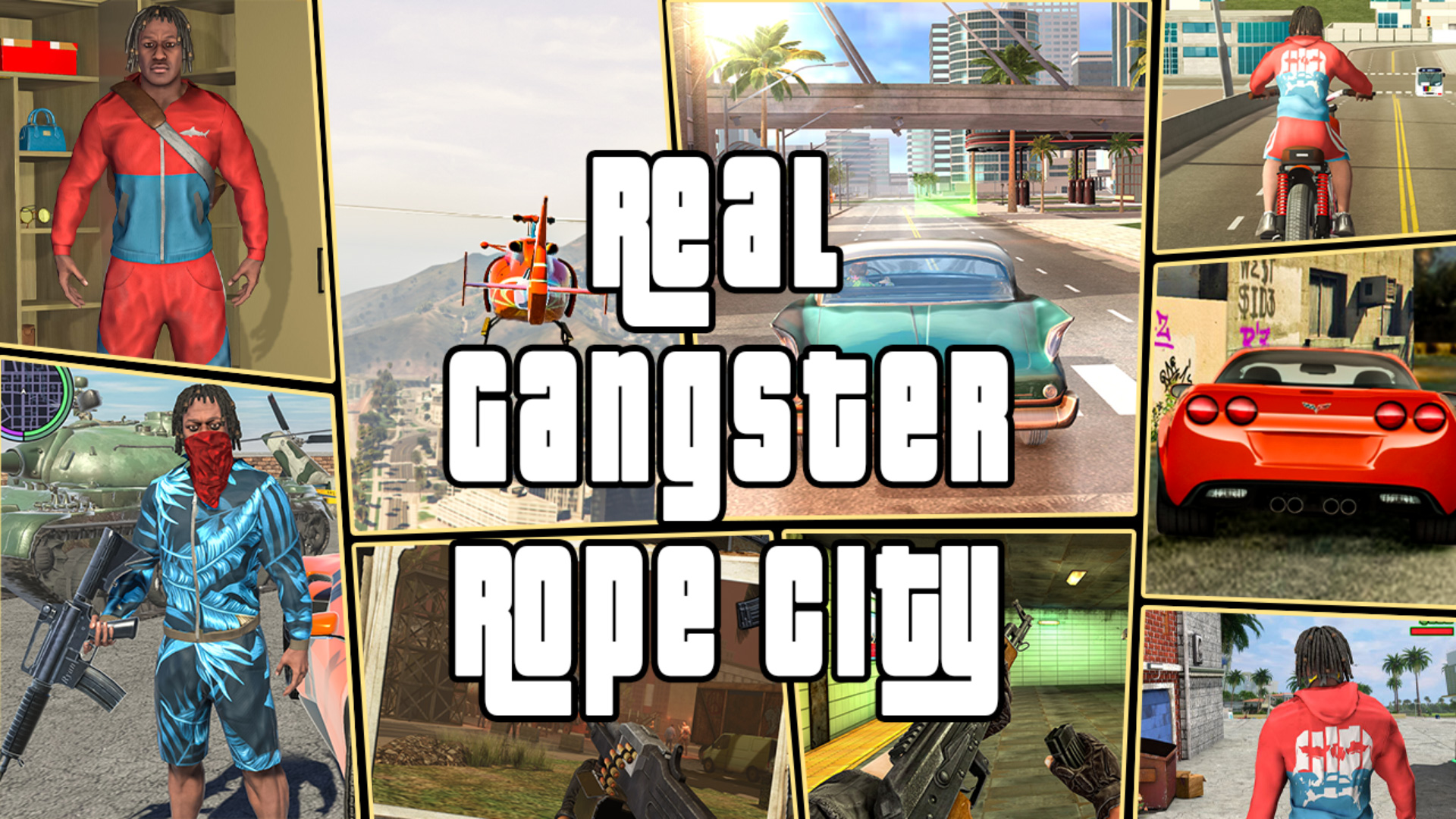 اسکرین شات 1 بازی Real Gangster Rope Hero City