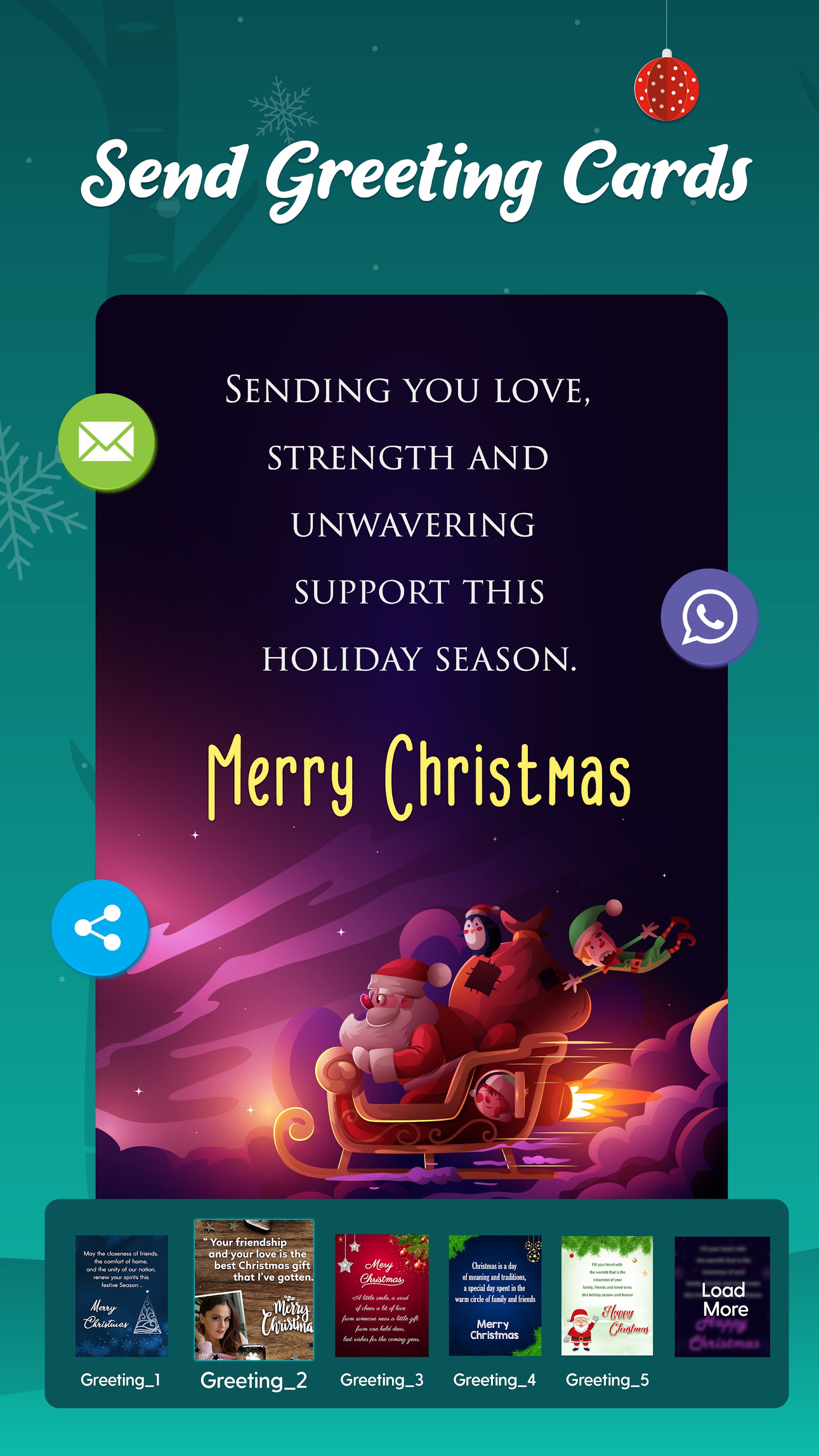 اسکرین شات 2 برنامه Christmas Photo Frames & Cards