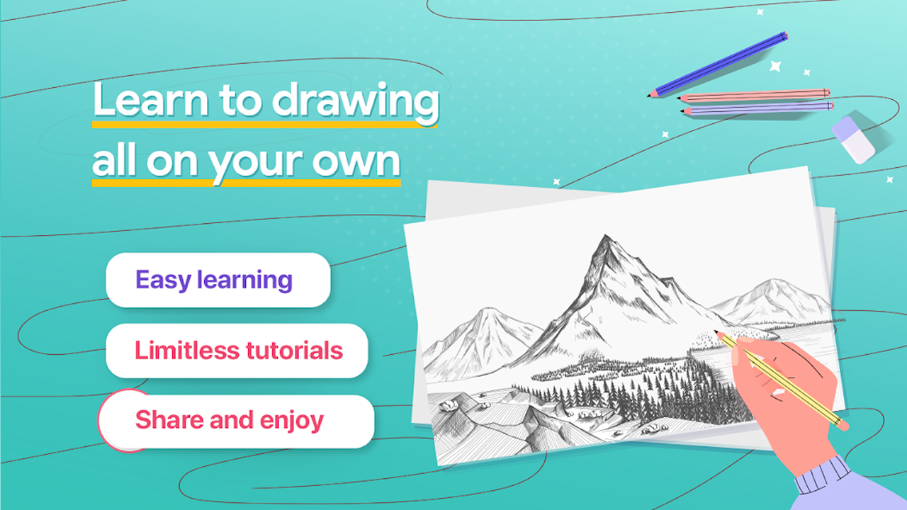 اسکرین شات 2 برنامه Learn Drawing