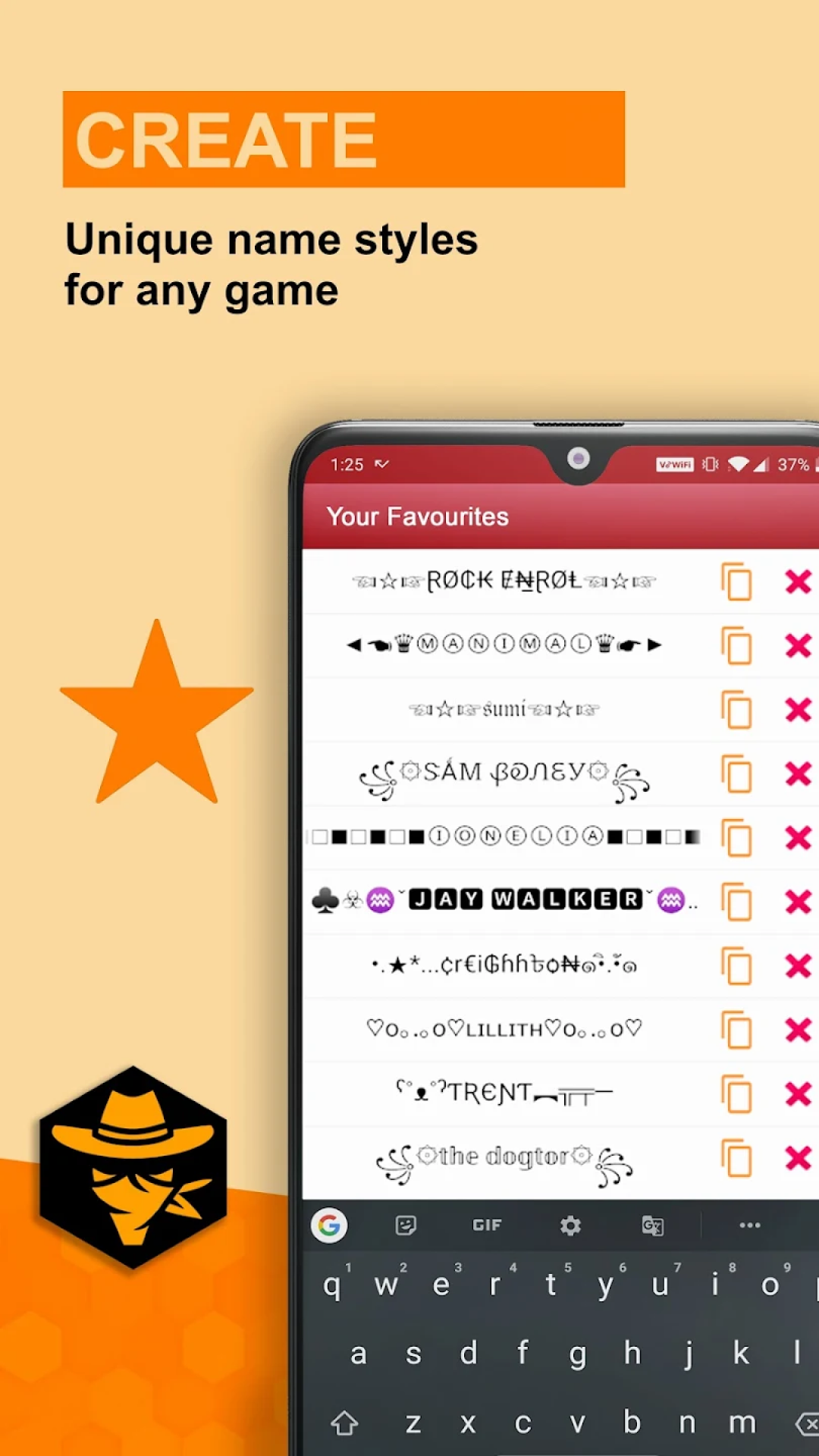 اسکرین شات 5 برنامه Nickname Generator for Gamers