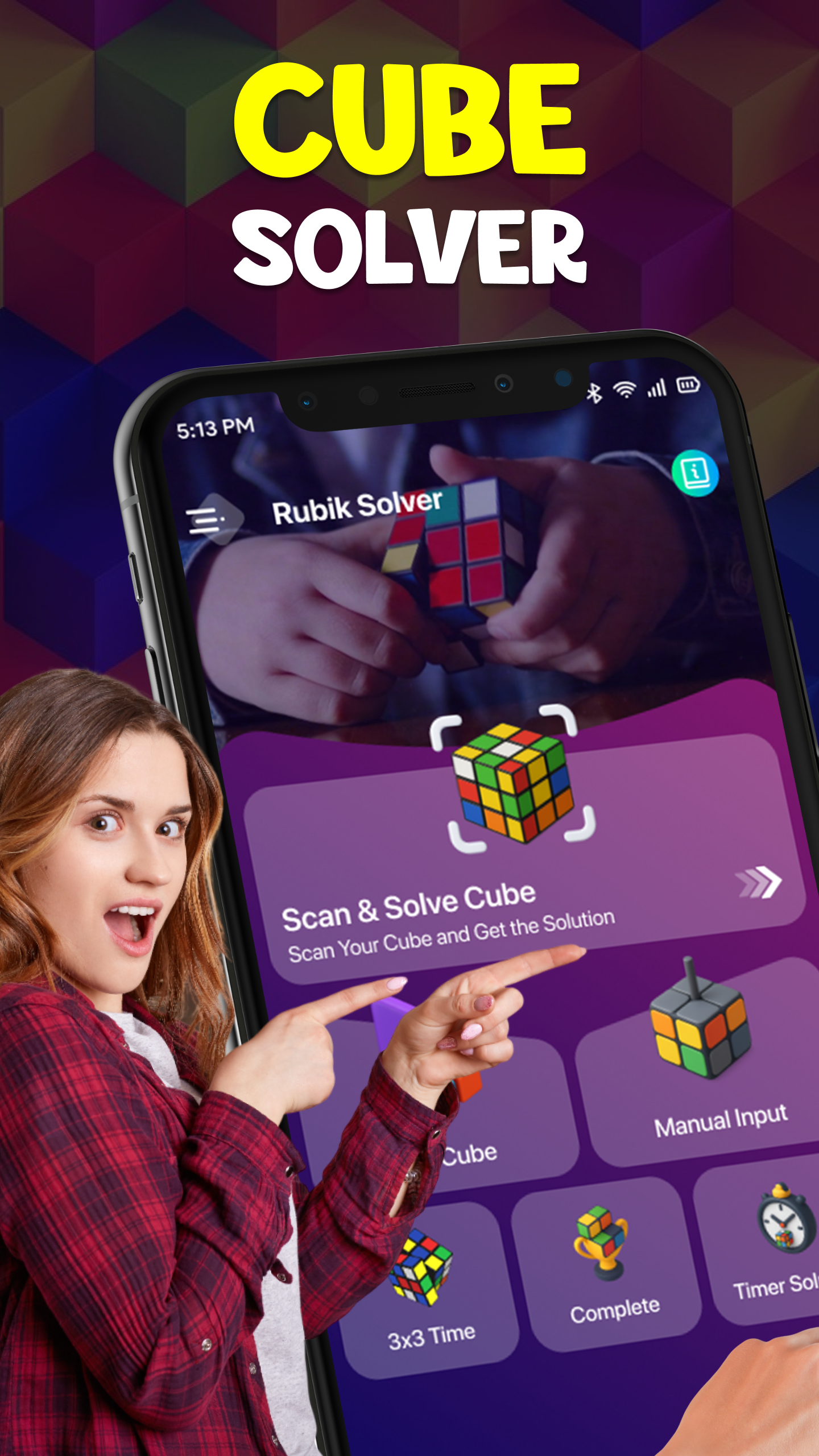 اسکرین شات 1 بازی AI Cube Solver Scanner 3x3