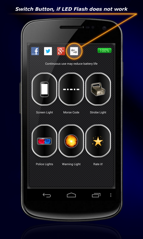 اسکرین شات 4 برنامه Flashlight