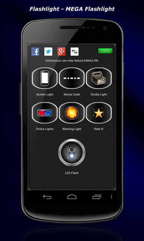 اسکرین شات 3 برنامه Flashlight