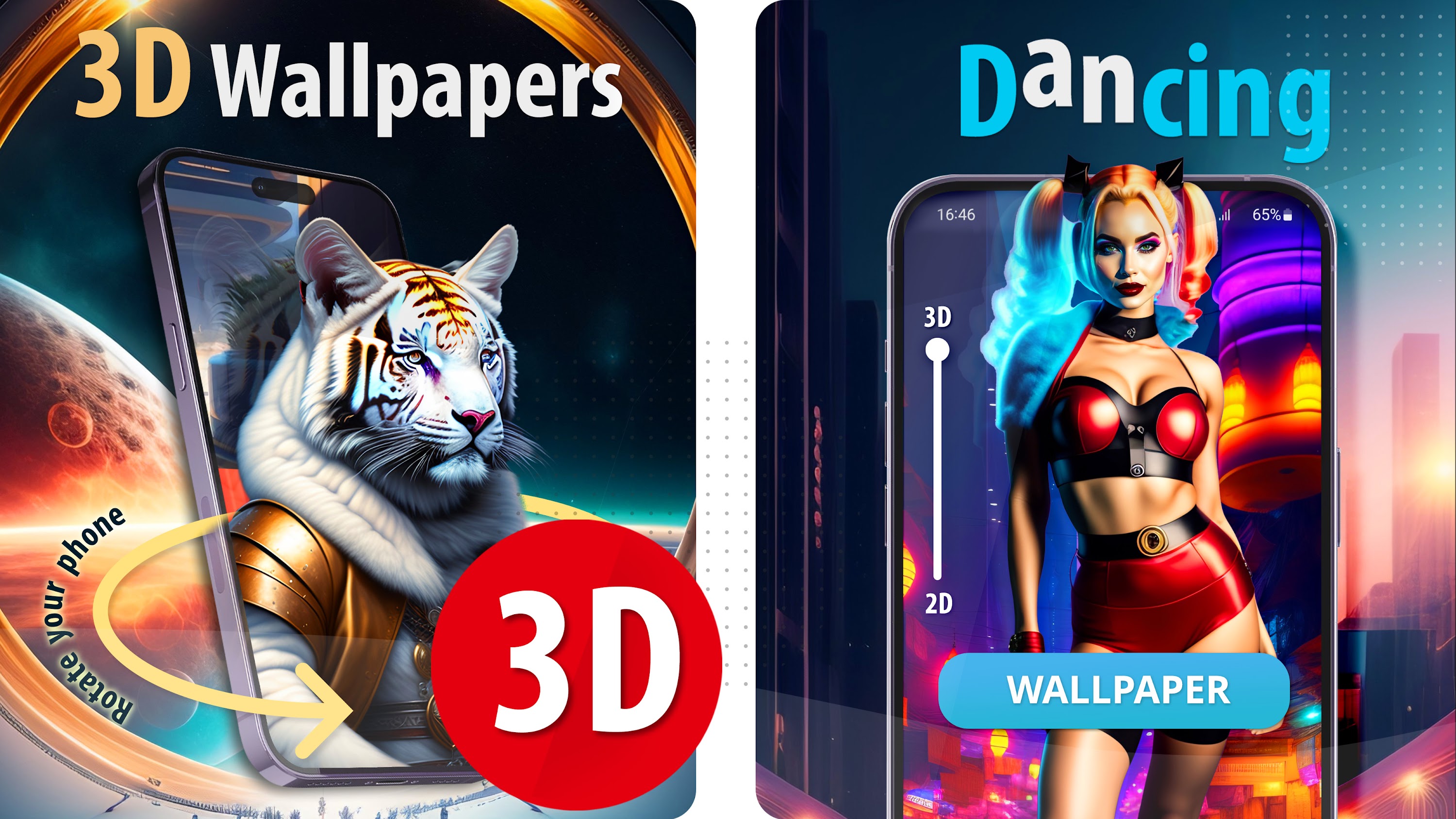 اسکرین شات 1 برنامه DeepX Wallpapers +3D