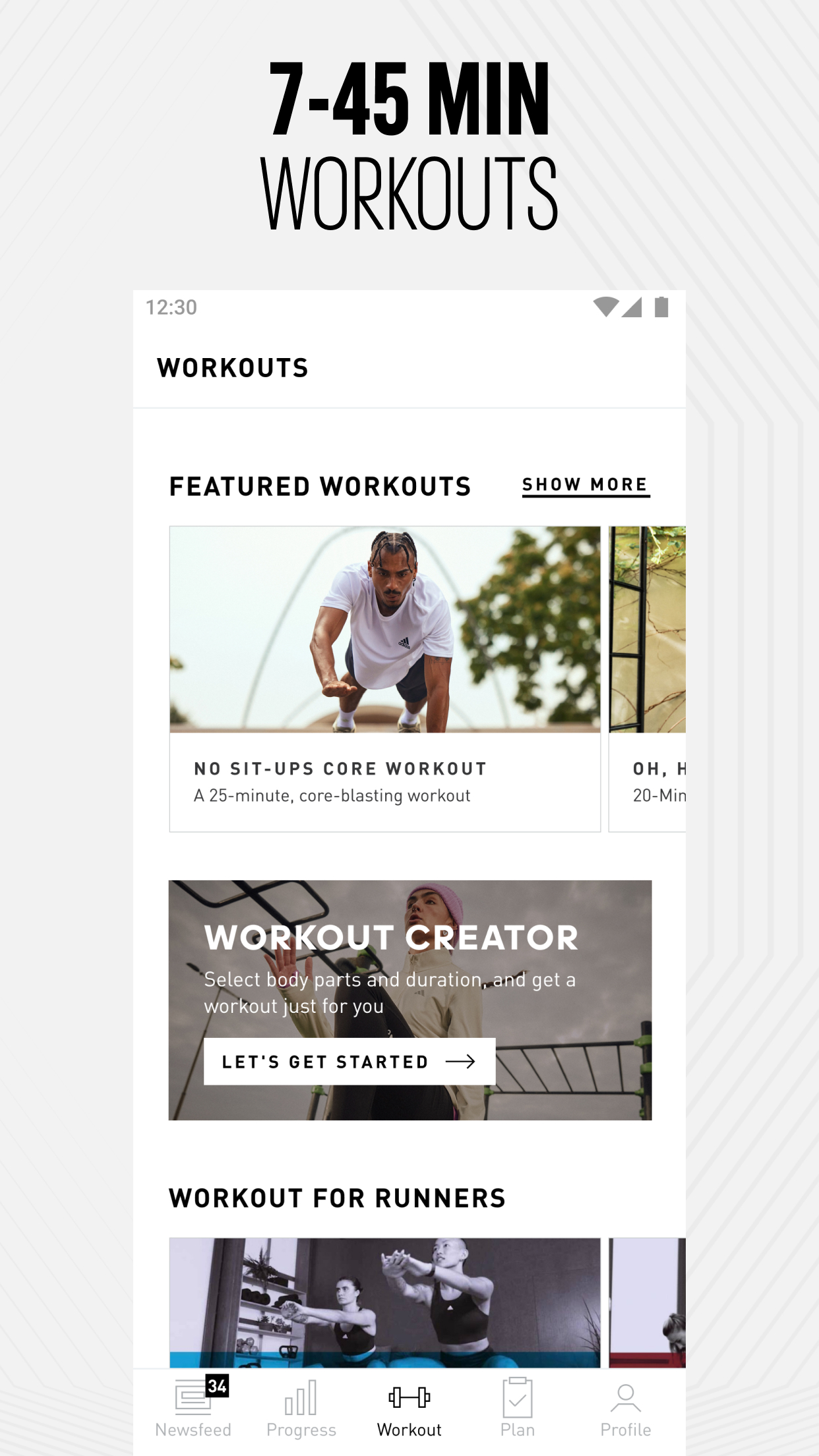 اسکرین شات 3 برنامه adidas Training: HIIT Workouts