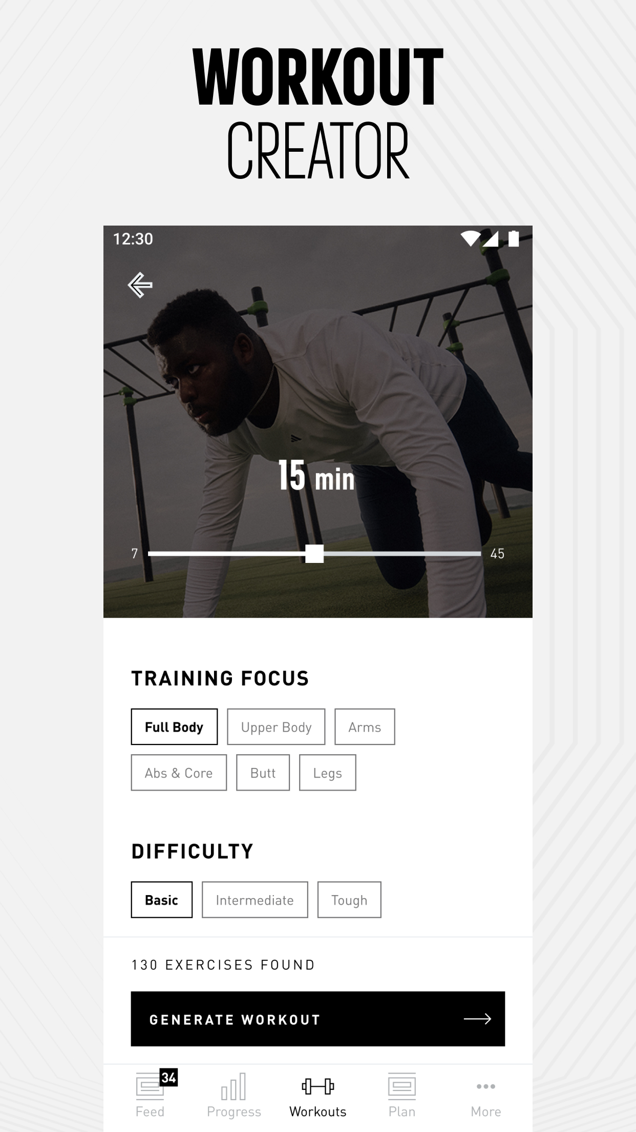 اسکرین شات 1 برنامه adidas Training: HIIT Workouts