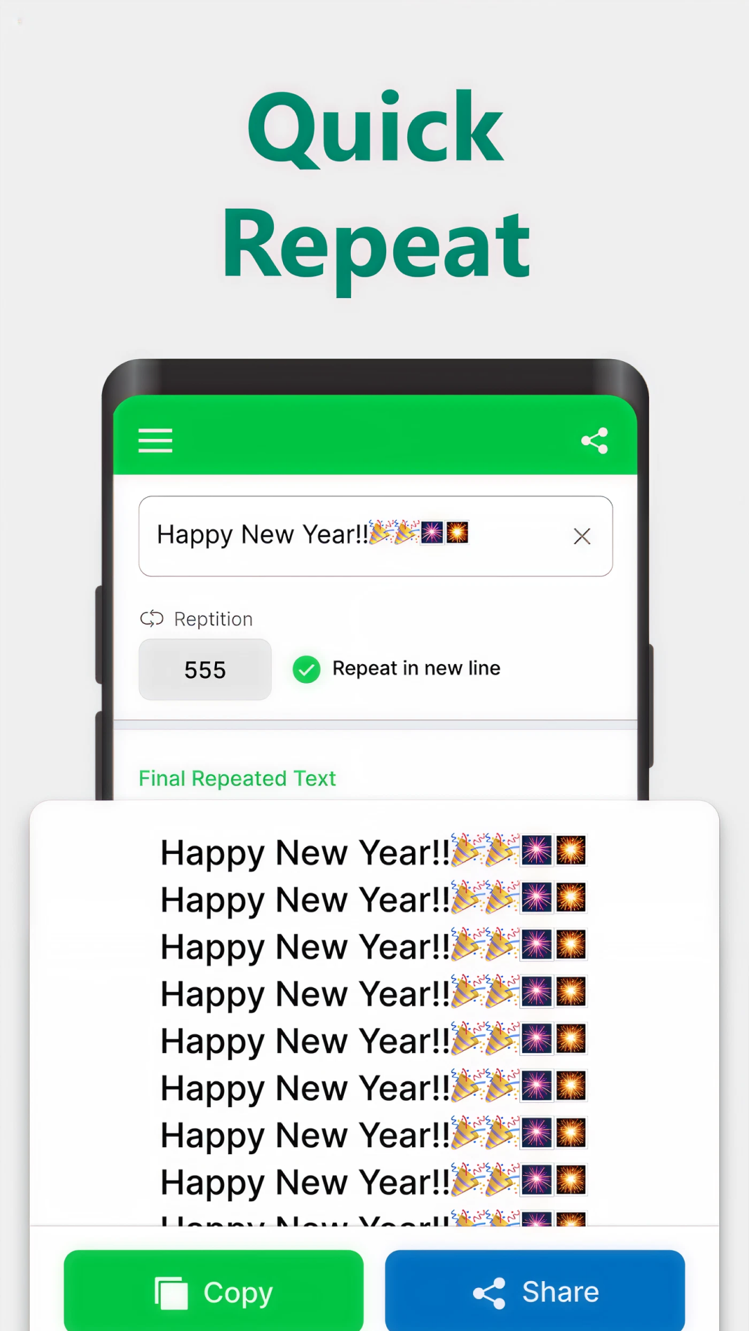 اسکرین شات 5 برنامه Text Repeater: Repeat Text 10K