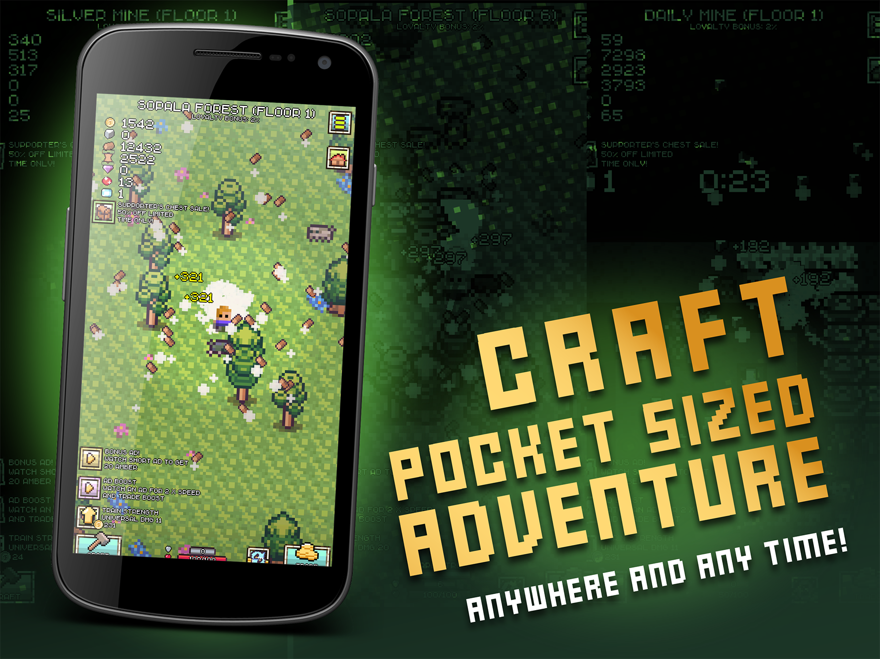 اسکرین شات 3 بازی Idle Pocket Crafter: Mine Rush