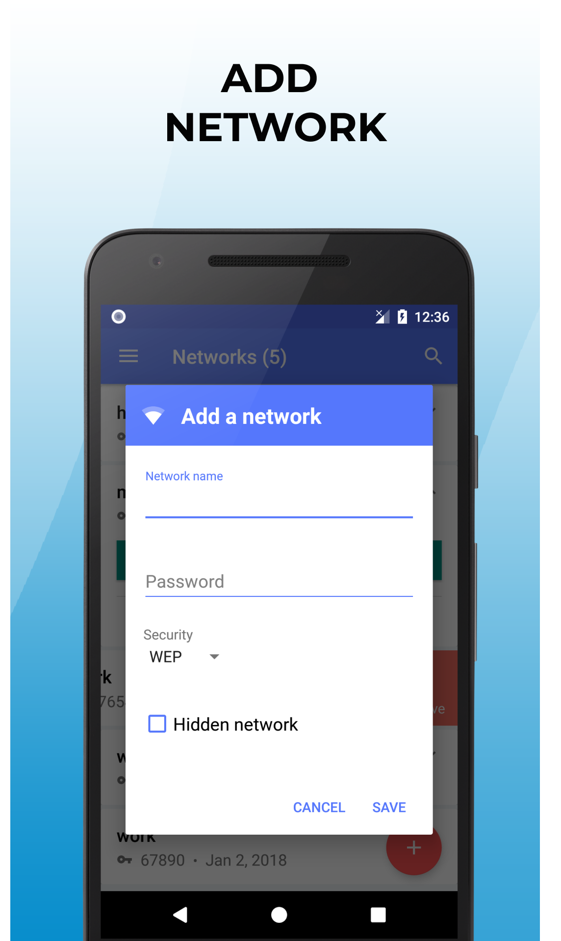 اسکرین شات 2 برنامه Wi-Fi password manager
