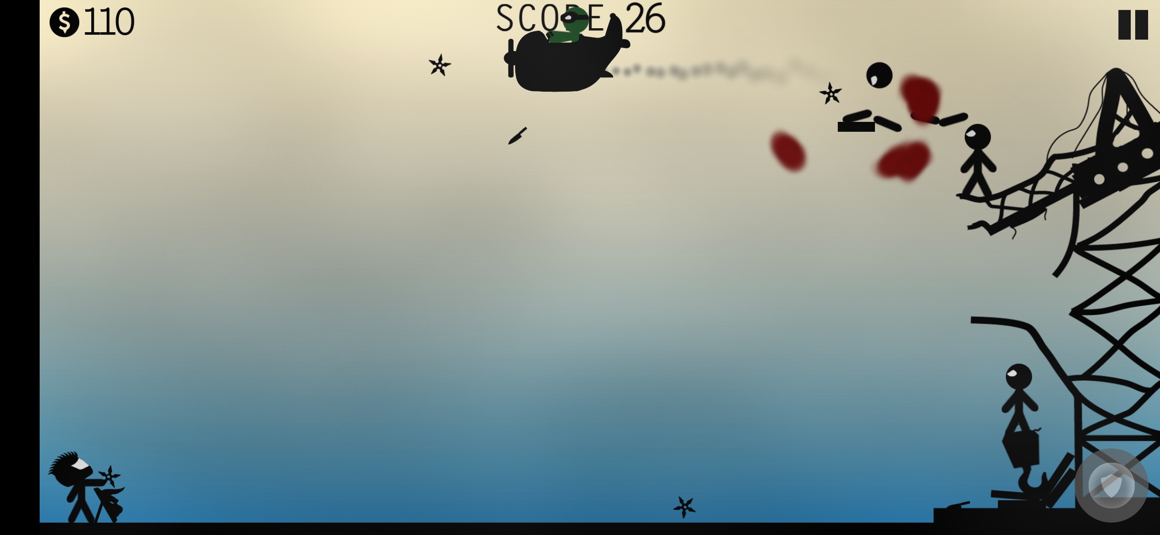 اسکرین شات 2 بازی Stickman Fight - Knife Hit