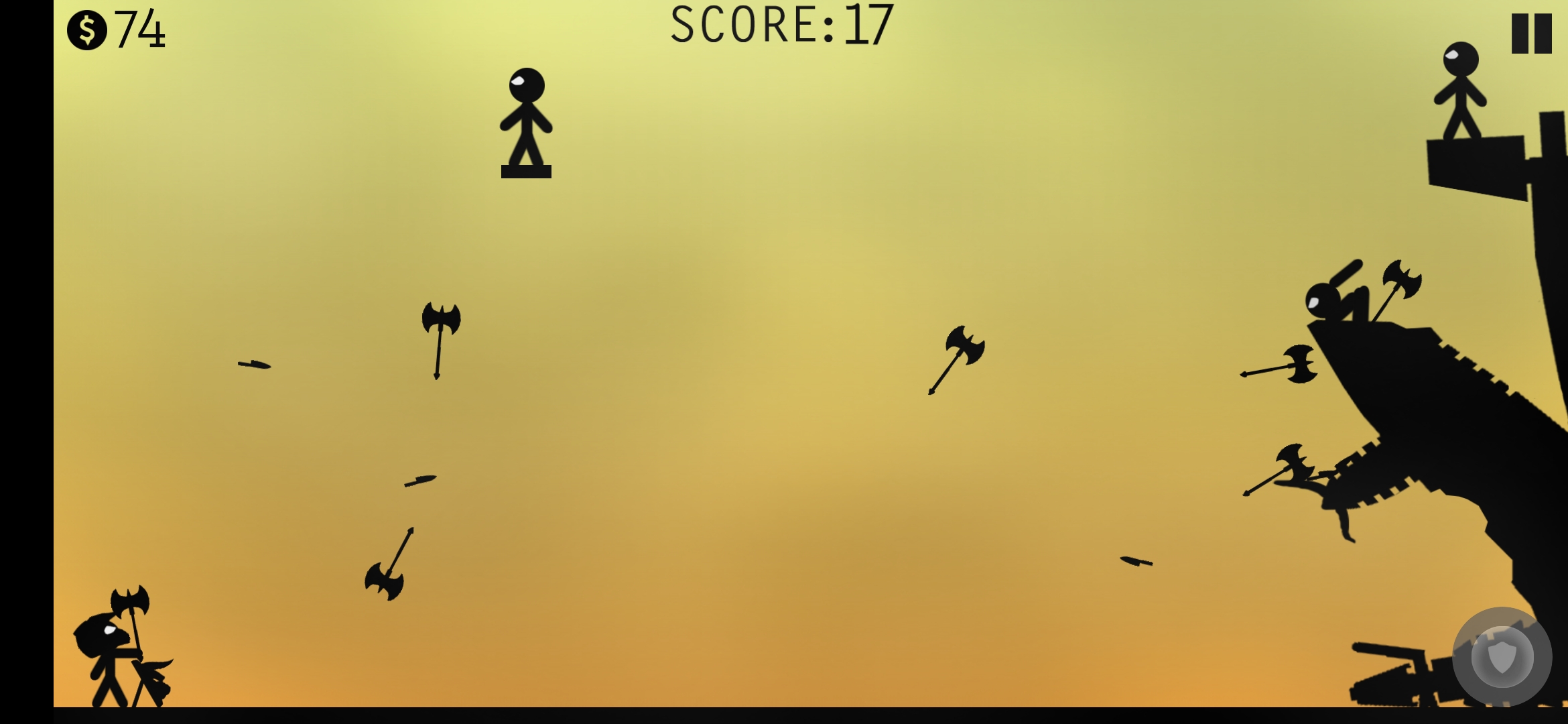 اسکرین شات 3 بازی Stickman Fight - Knife Hit