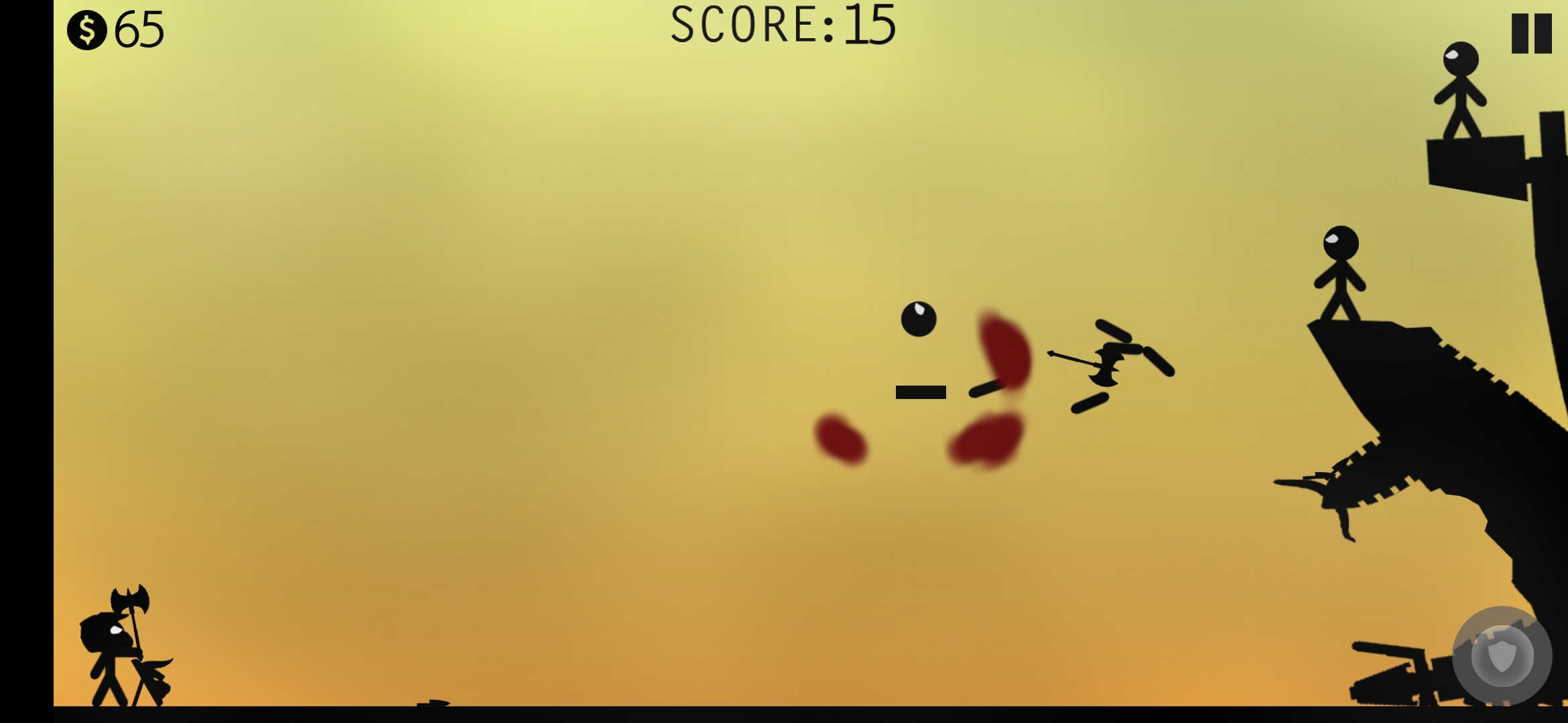 اسکرین شات 4 بازی Stickman Fight - Knife Hit