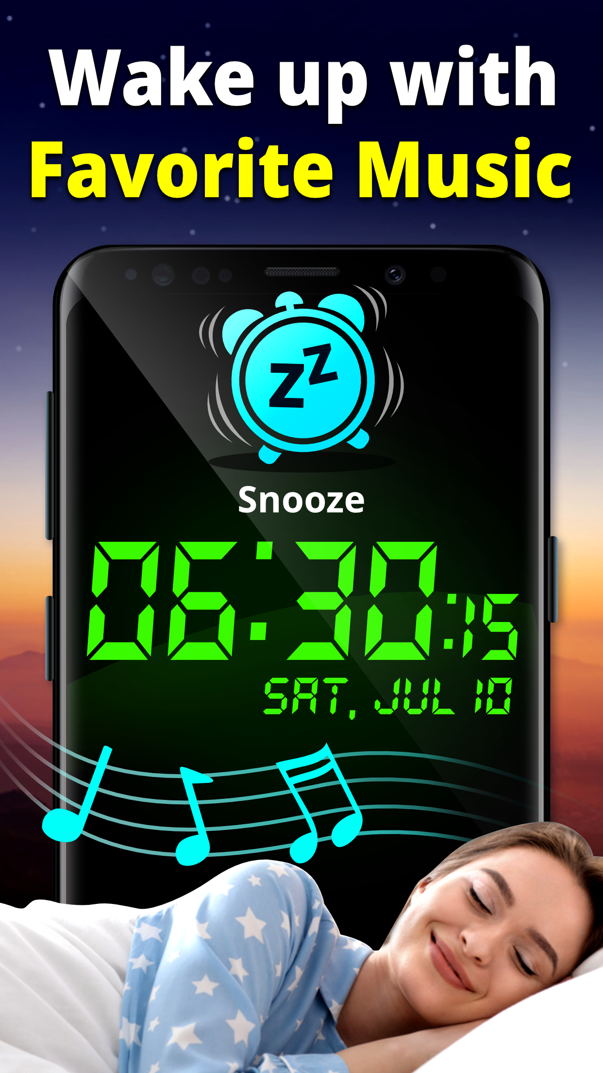 اسکرین شات 1 برنامه Alarm Clock: Mornings & Naps