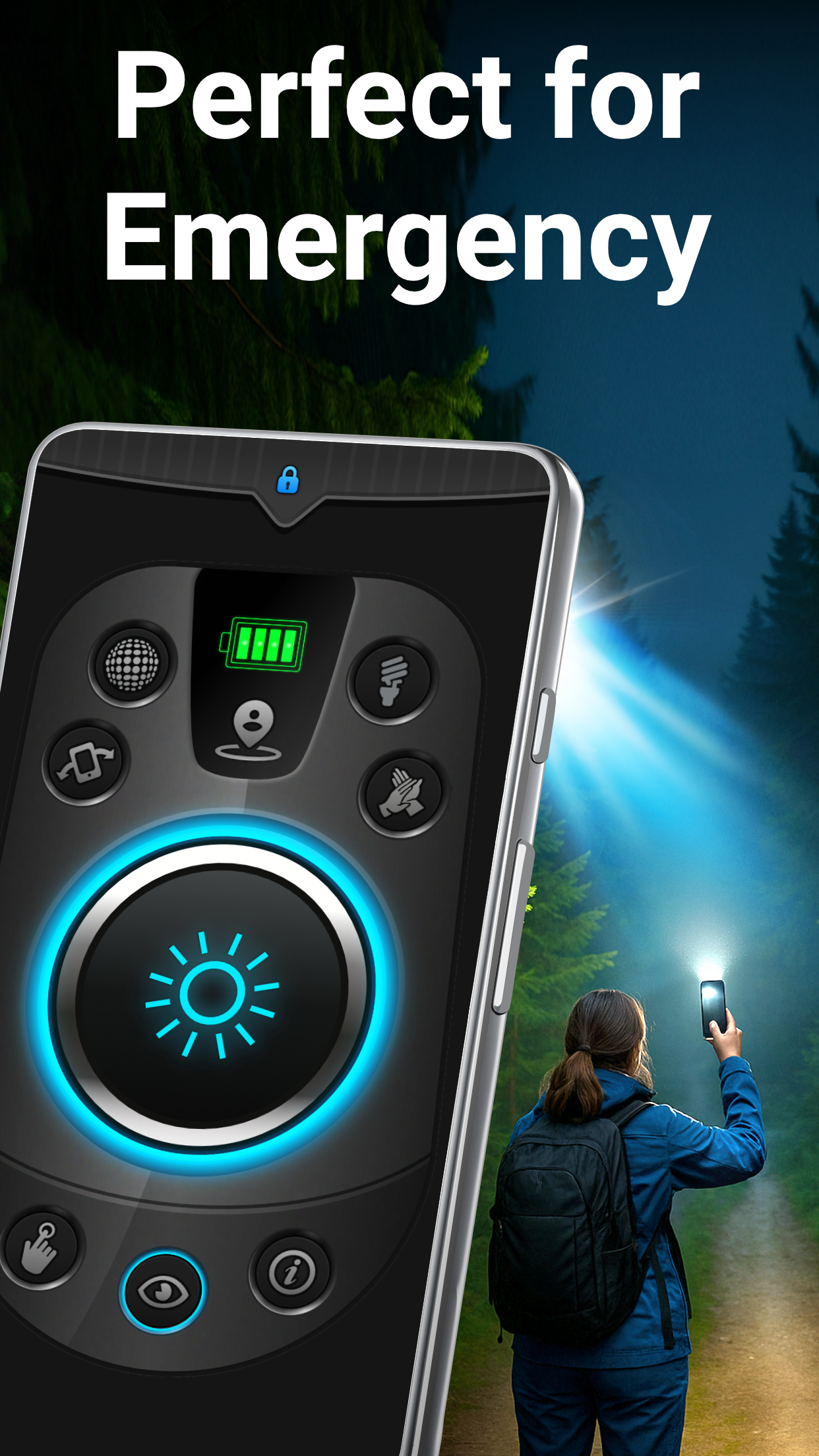 اسکرین شات 3 برنامه Flashlight: Torch Light