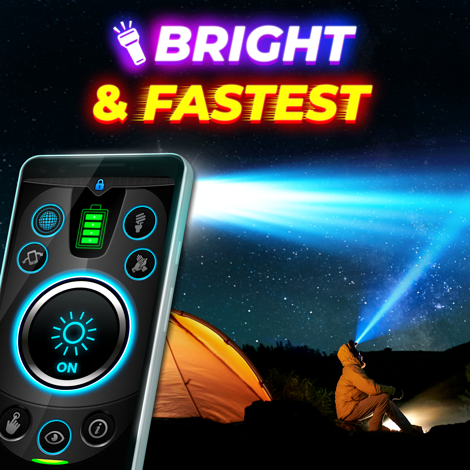 اسکرین شات 1 برنامه Flashlight: Torch Light