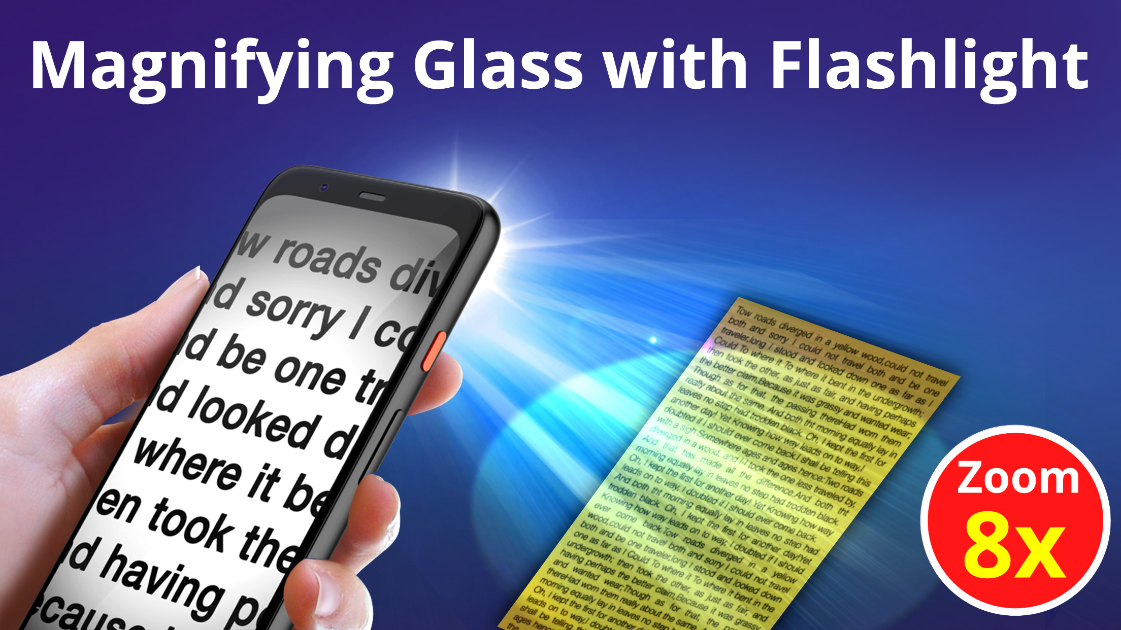 اسکرین شات 1 برنامه Magnifying Glass + Flashlight