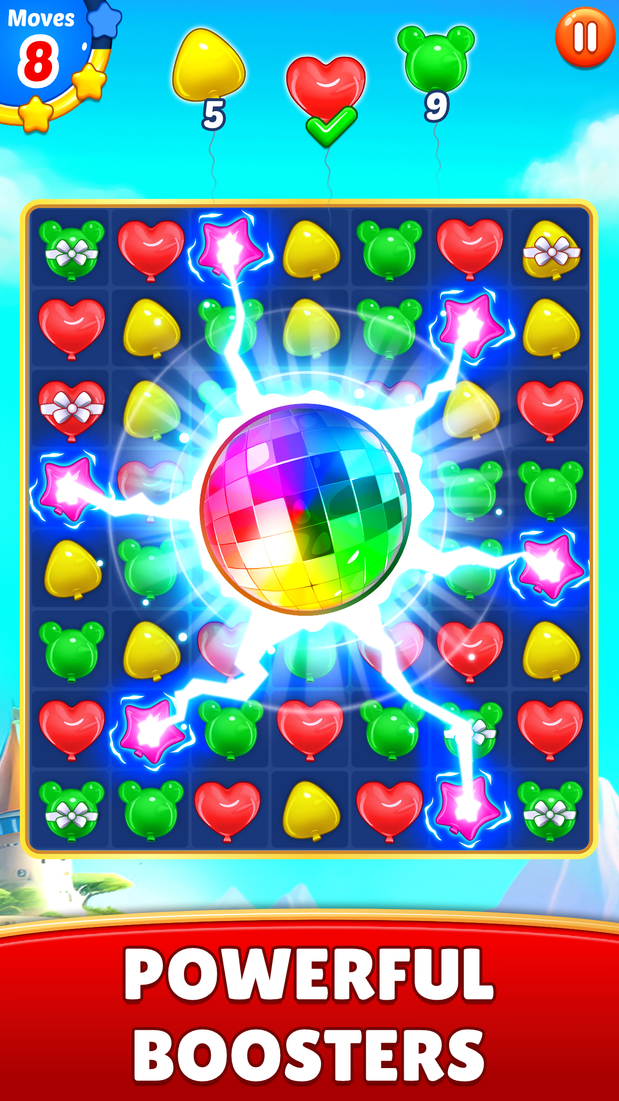 اسکرین شات 5 بازی Balloon Pop: Match 3 Games