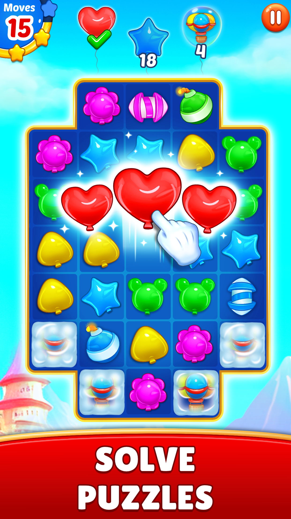 اسکرین شات 1 بازی Balloon Pop: Match 3 Games