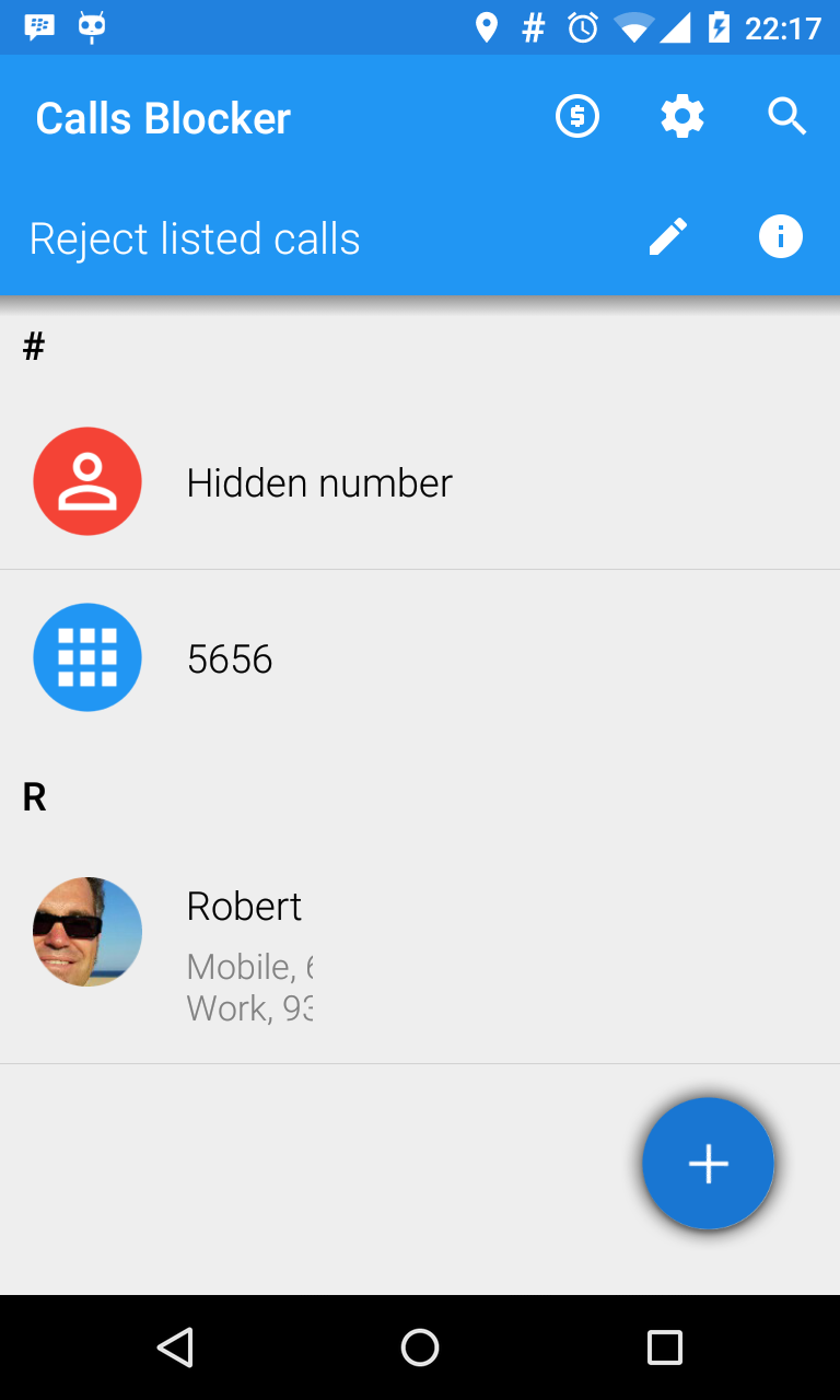 اسکرین شات 1 برنامه Calls Blocker