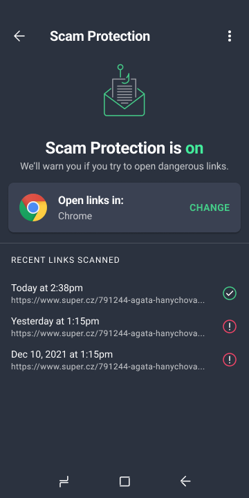 اسکرین شات 6 برنامه AVG Protection