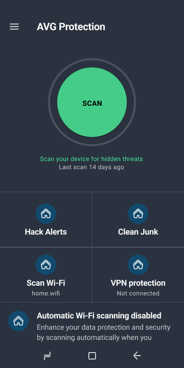 اسکرین شات 1 برنامه AVG Protection