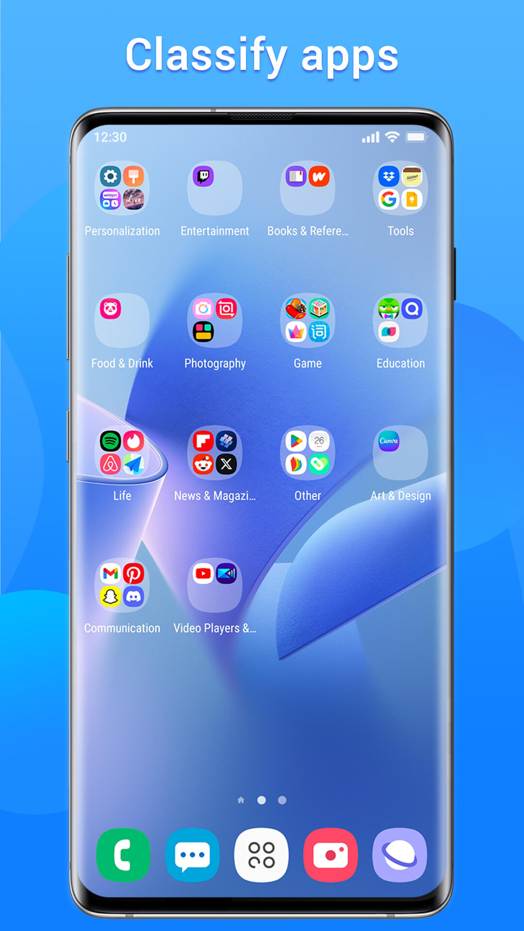 اسکرین شات 2 برنامه Super S10 Launcher, Galaxy S10