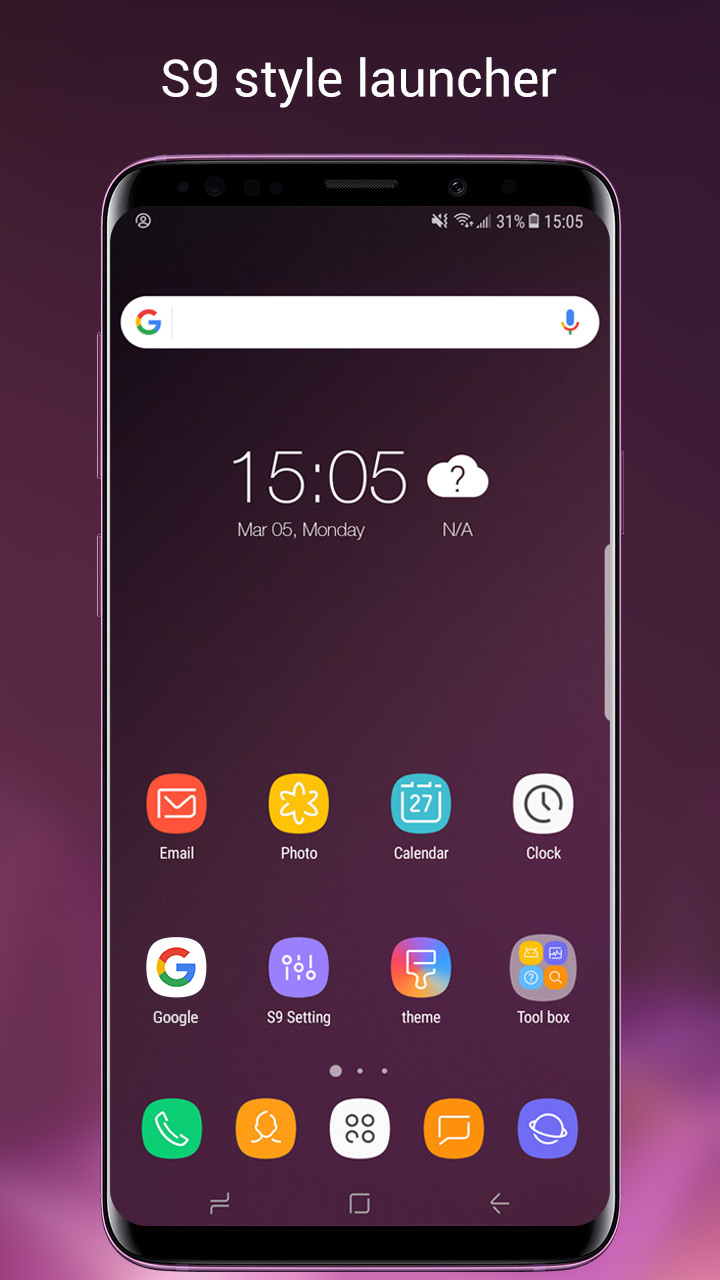 اسکرین شات 1 برنامه Super S9 Launcher for Galaxy S