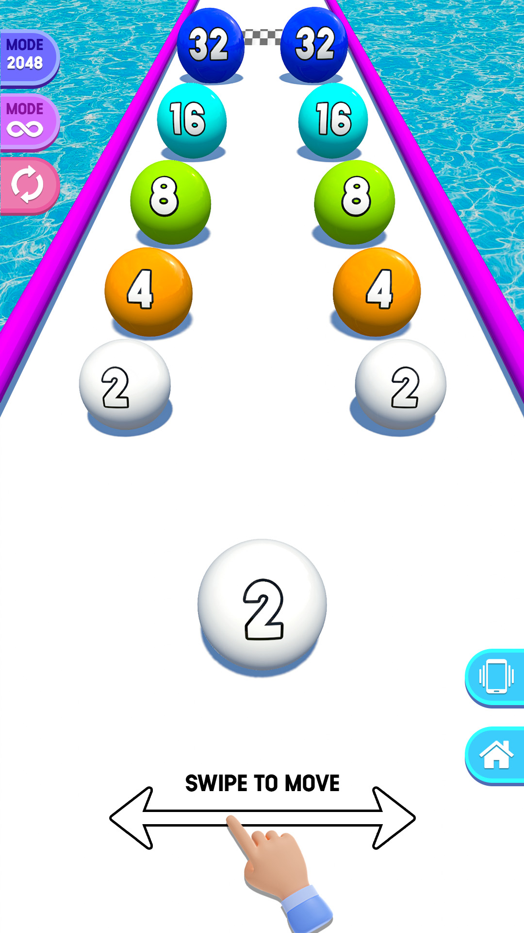 اسکرین شات 2 بازی Number Ball 3D - Merge Games