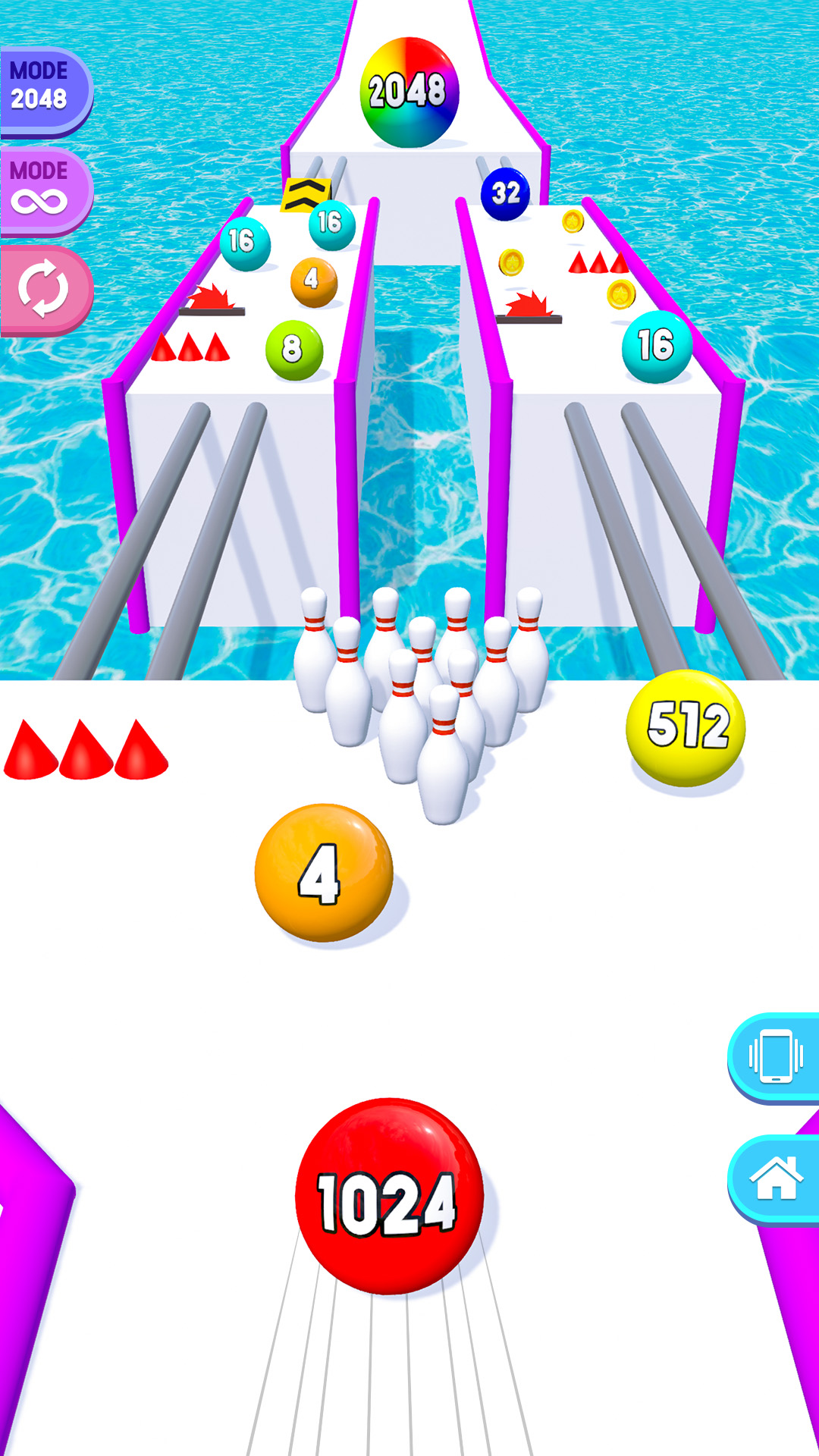اسکرین شات 5 بازی Number Ball 3D - Merge Games