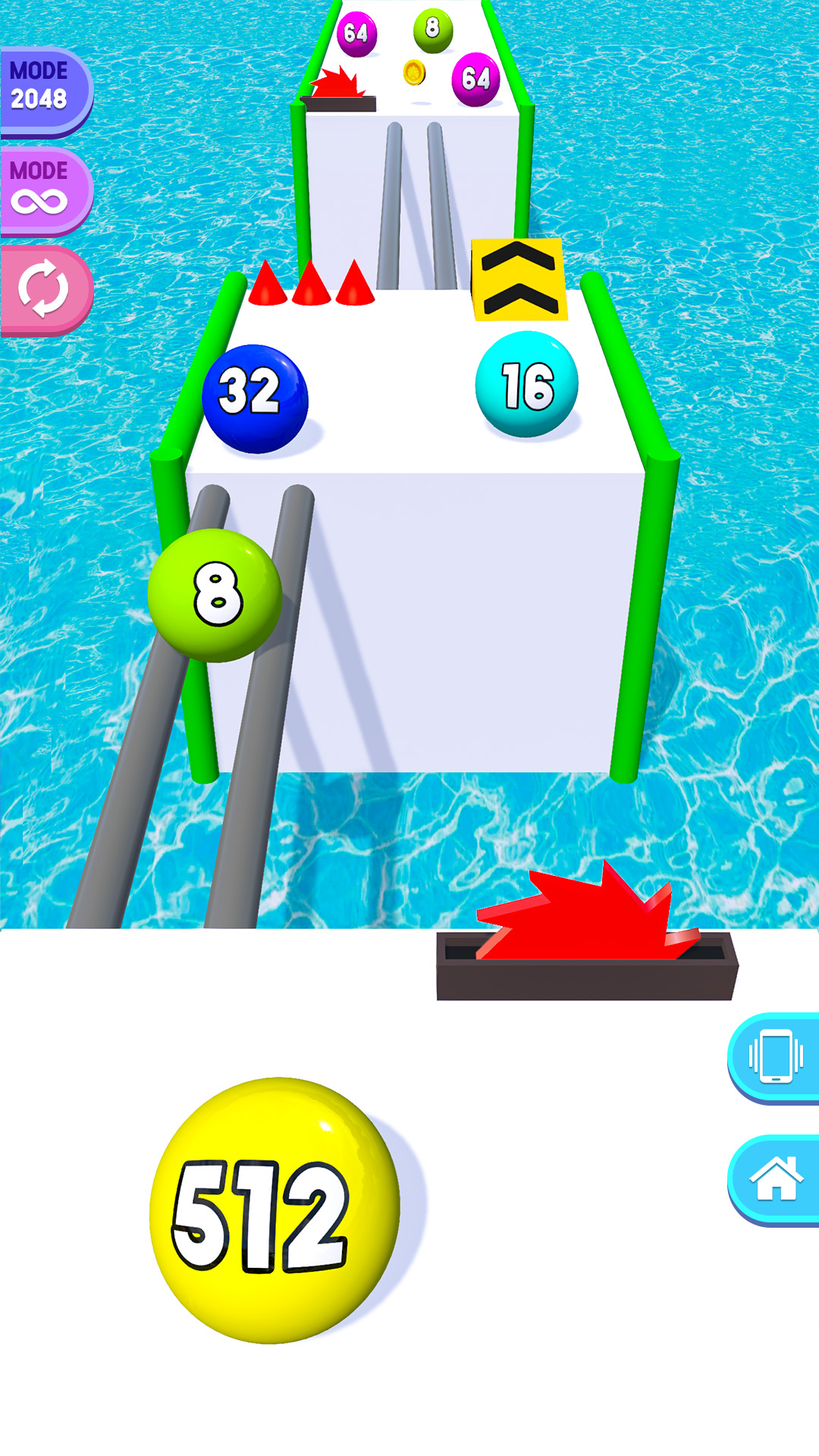 اسکرین شات 4 بازی Number Ball 3D - Merge Games
