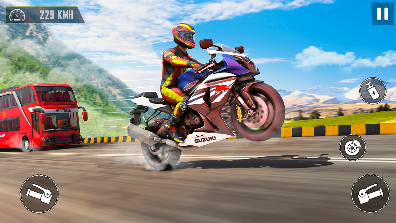 اسکرین شات 3 بازی GT Motorbike Games Racing 3D