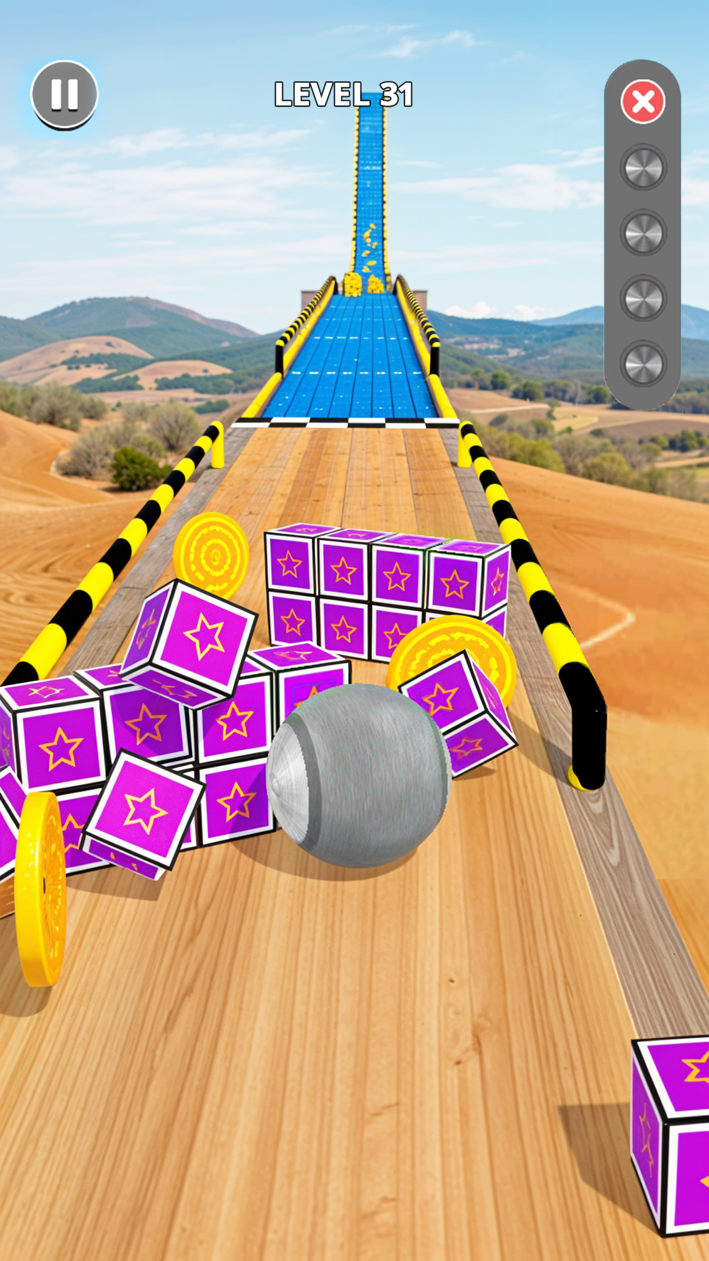 اسکرین شات 3 بازی Sky Rolling Ball Run 3D